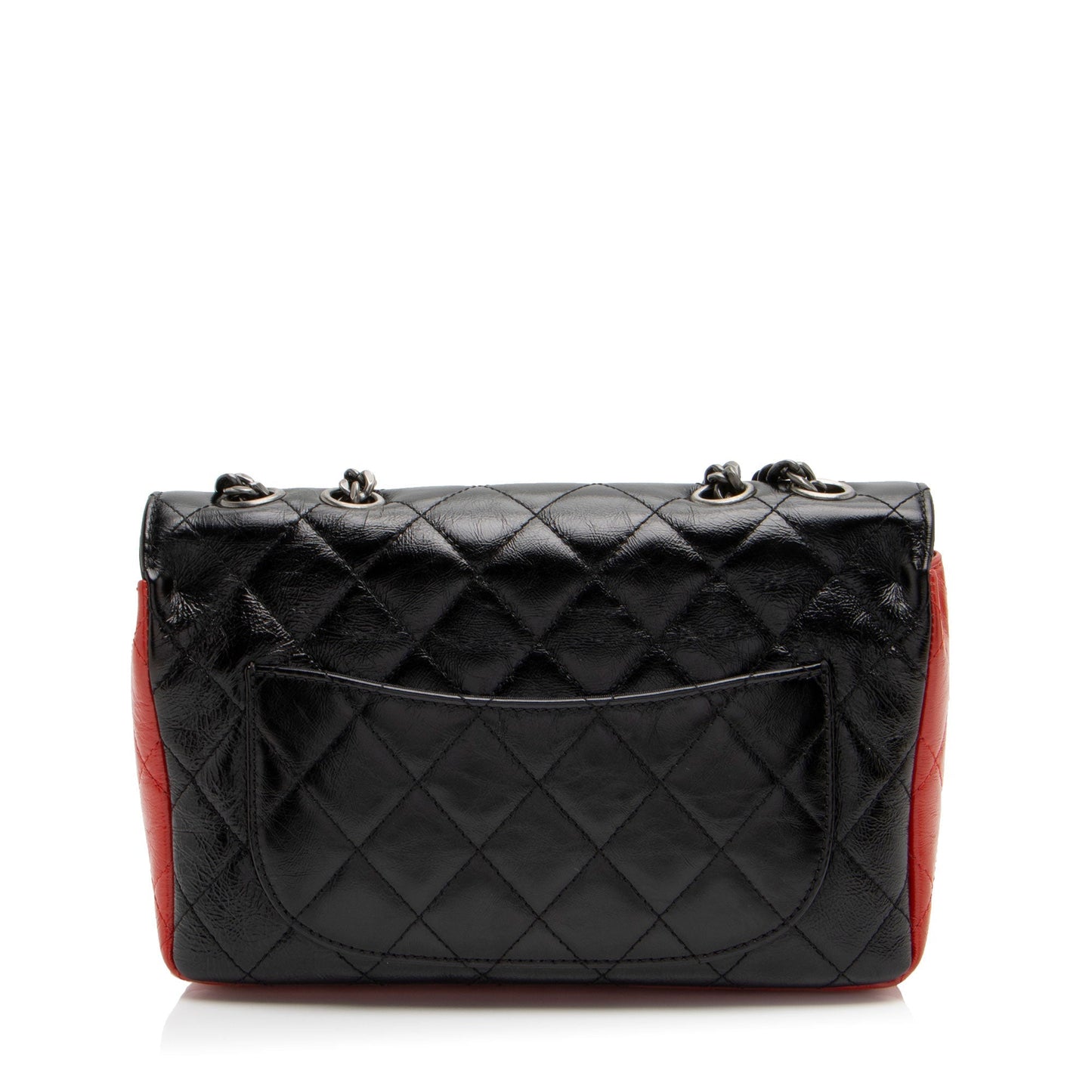 Chanel Glazed Calfskin CC Plate Flap Bag Denim Mini Jewelry