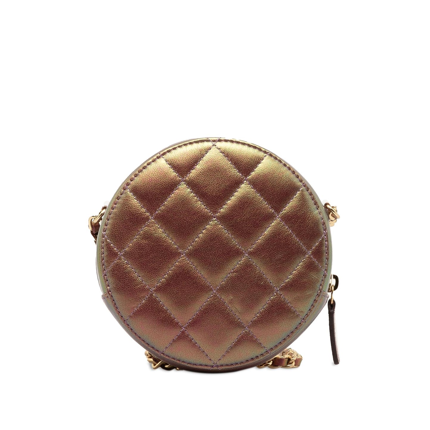 Chanel Iridescent Lambskin Round SHG-dOboxk Crossbody Bag