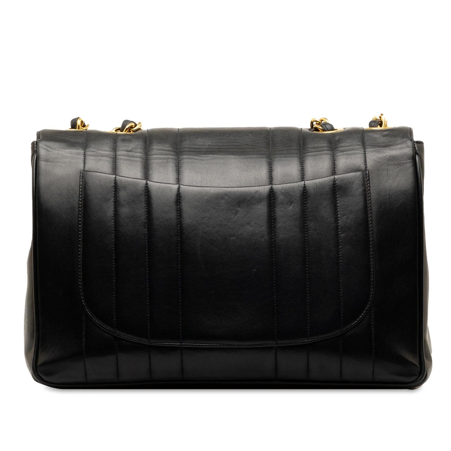 Chanel Jumbo Vertical Quilt Lambskin Single Flap Handbag