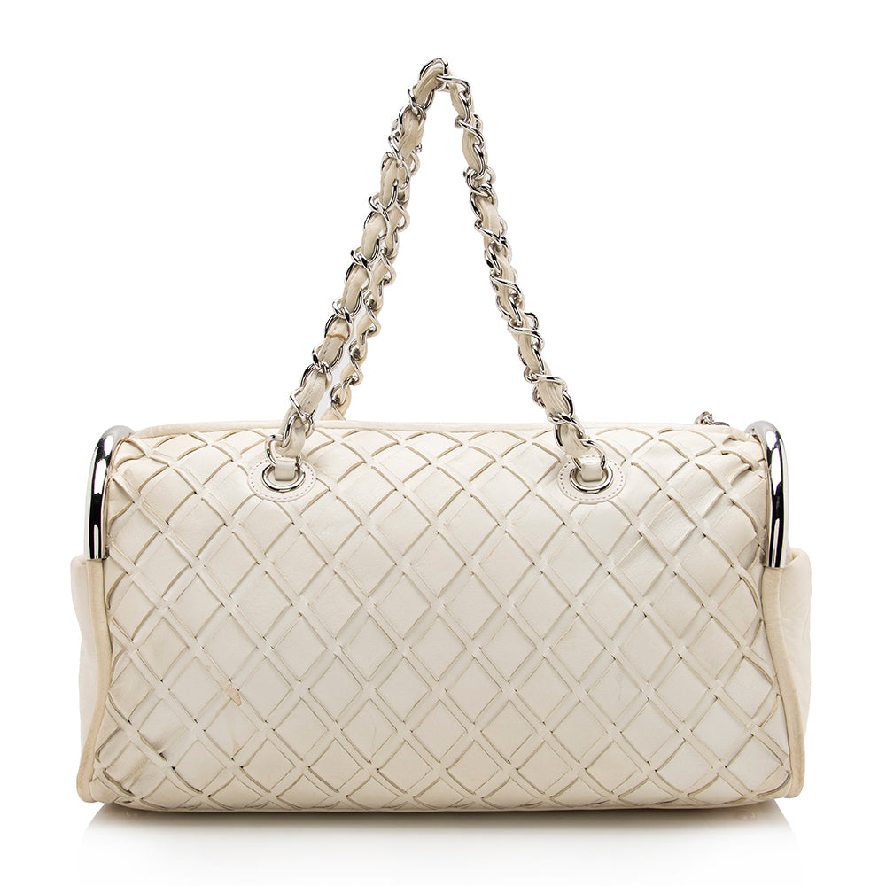 Chanel Lambskin Ultimate Soft Sombrero Satchel (SHF-16369) Denim Mini Jewelry