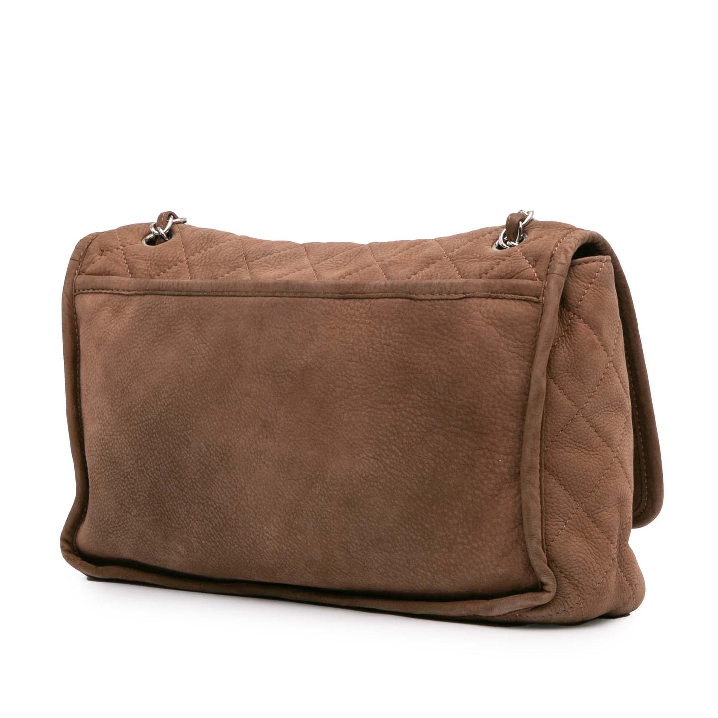 Chanel Quilted Nubuck Natural Beauty Split Pocket Handbag Pocket Flap