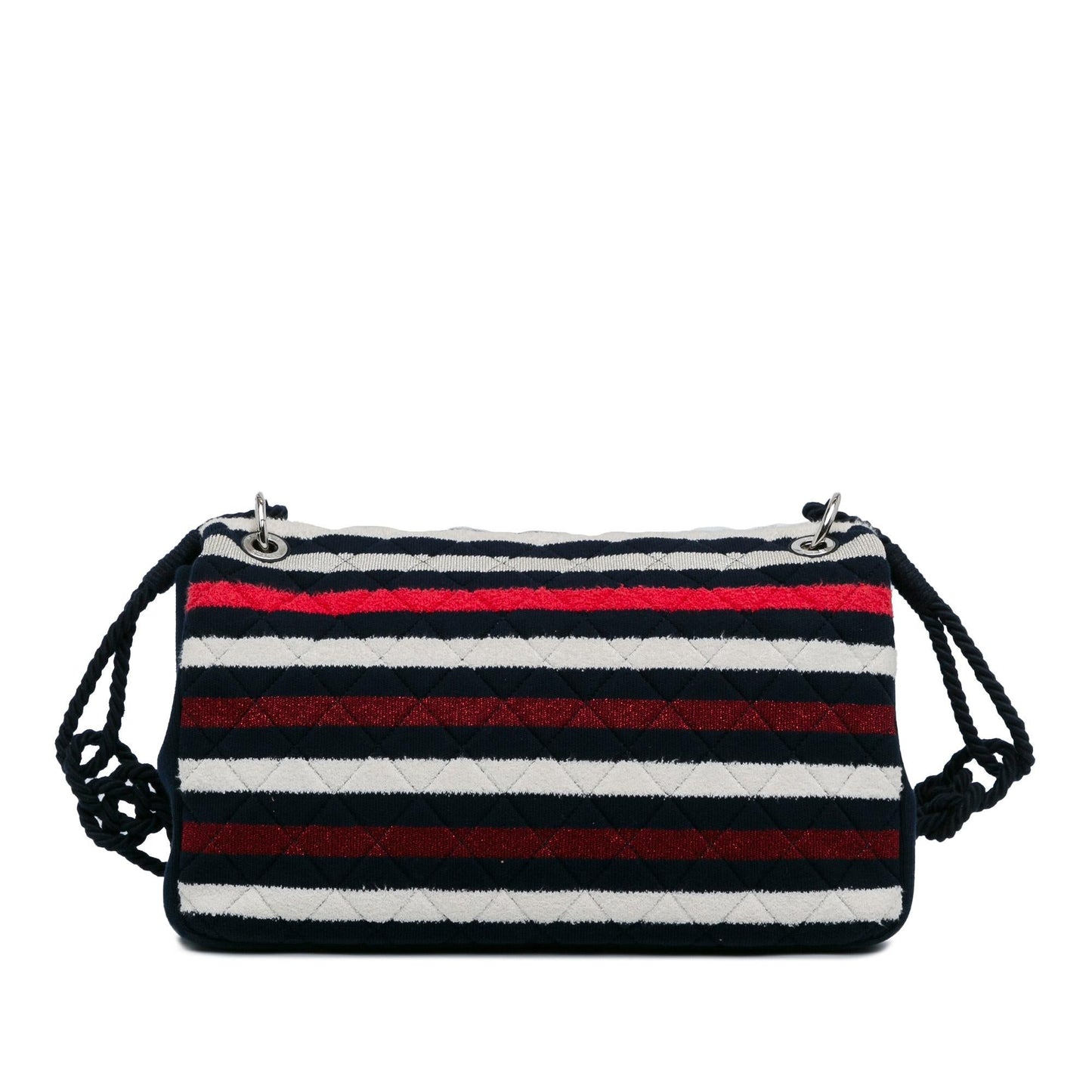 Chanel Maxi Stripe Jersey Rope Flap SHG-qrO2iH Multicolor Handbag