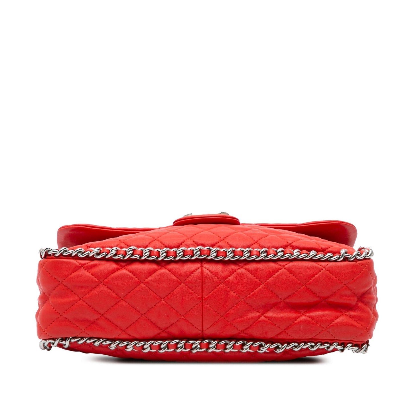 Chanel Maxi Washed Lambskin Around Flap Handbag