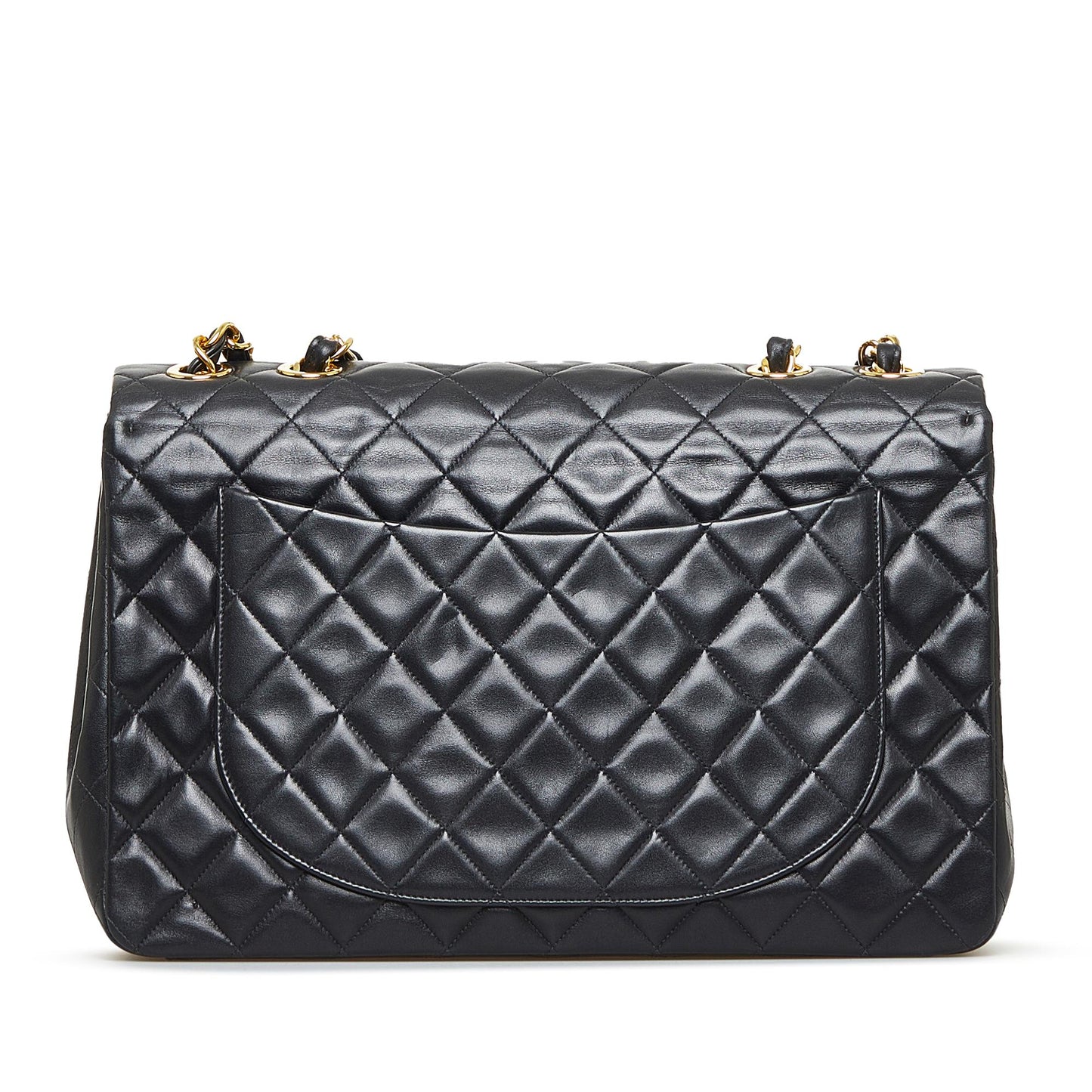 Chanel Maxi XL Classic Lambskin Single Flap Handbag Flap 1