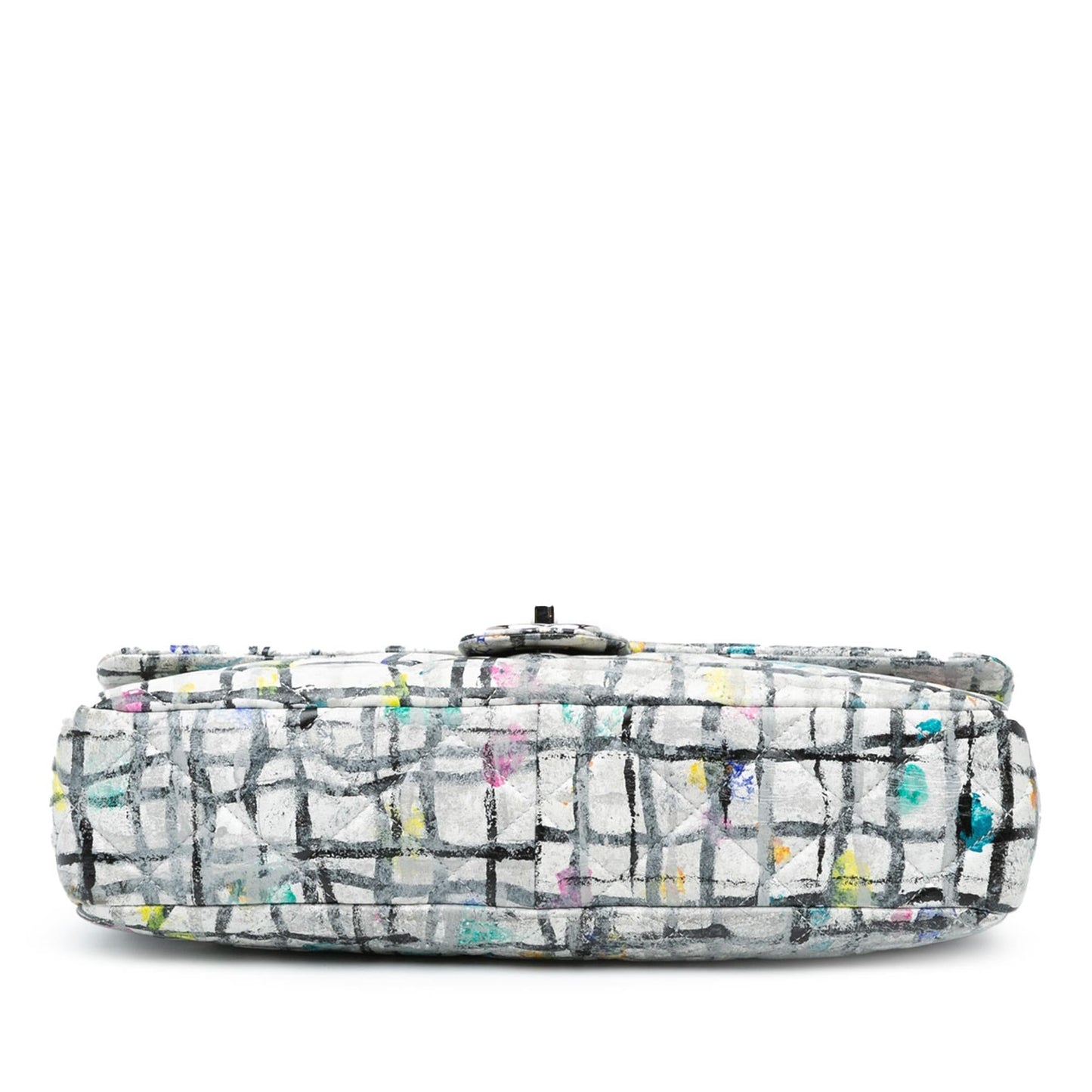 Chanel Calfskin Hand Painted Graffiti Flap Handbag