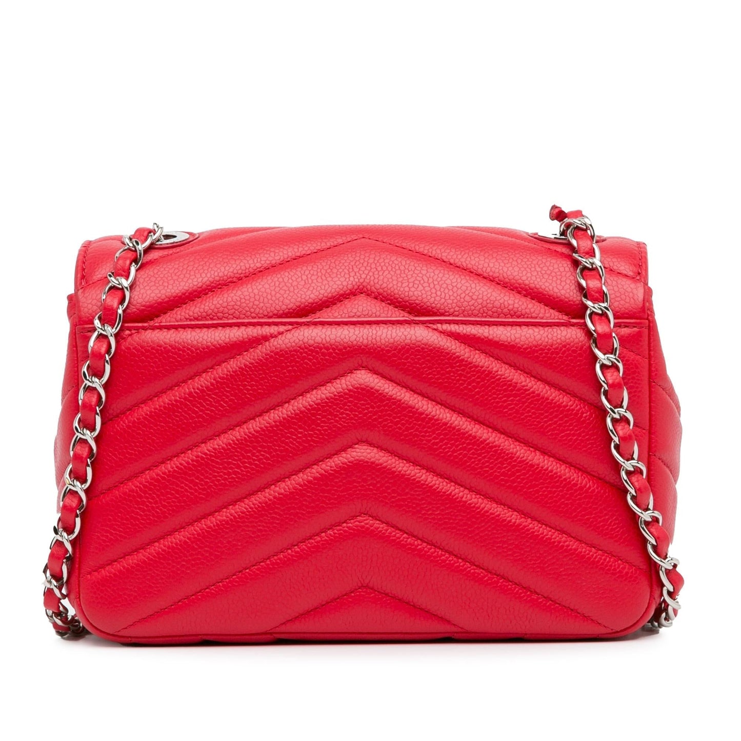 Chanel Caviar Chevron Data Center Envelope Flap Handbag Shg Mblajb