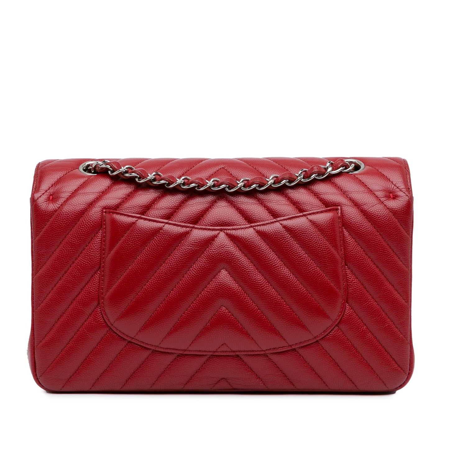 Chanel Classic Chevron Caviar Double Flap Handbag Flap 2