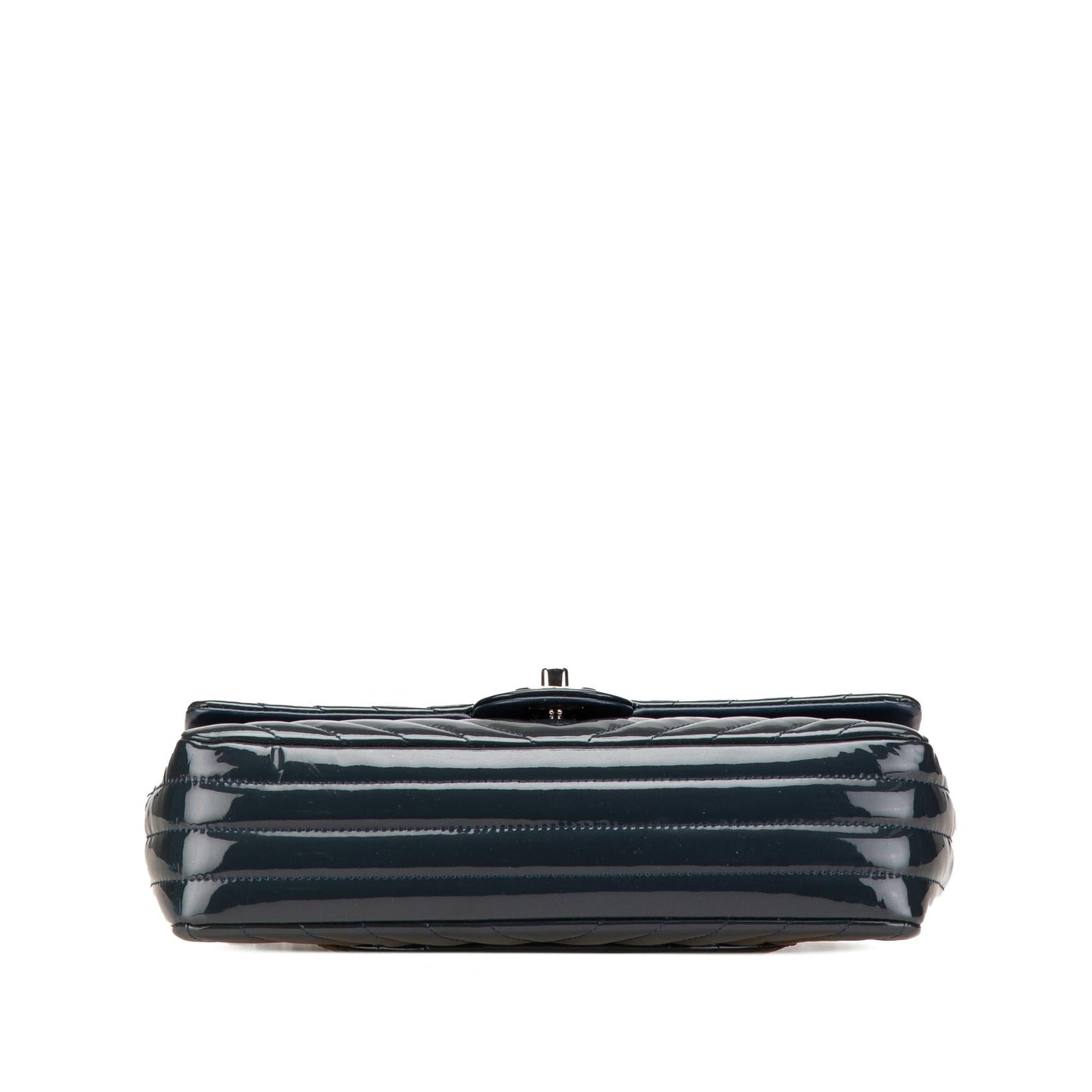 Chanel Classic Chevron Patent Double Flap Handbag Flap 3