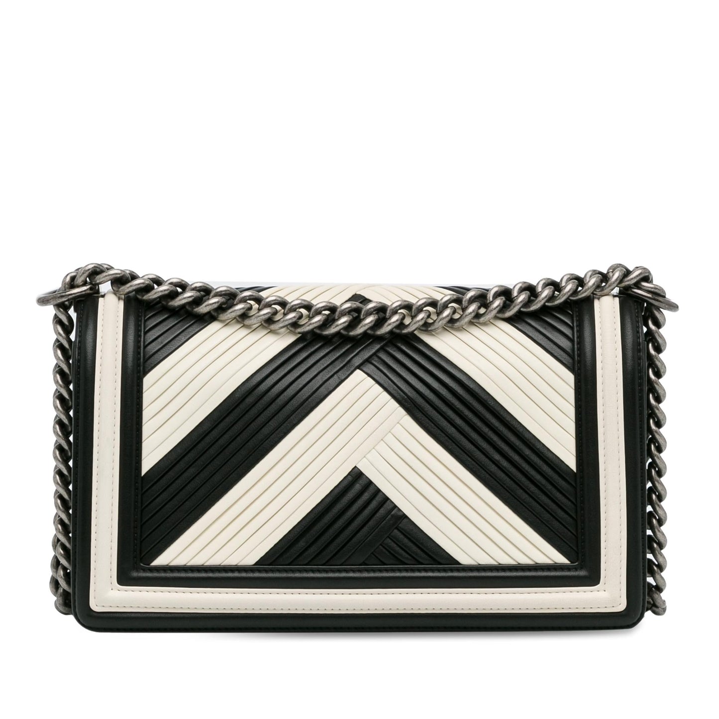 Chanel Pleated Calfskin Boy Rome Flap SHG-DQWgfZ Handbag