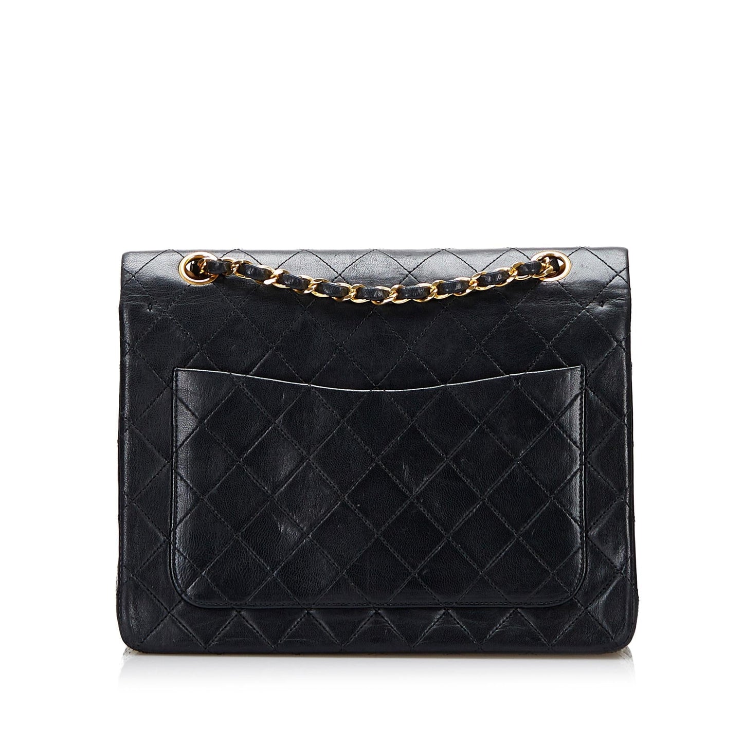 Chanel Tall Classic Lambskin Double Flap Handbag Denim Mini Jewelry