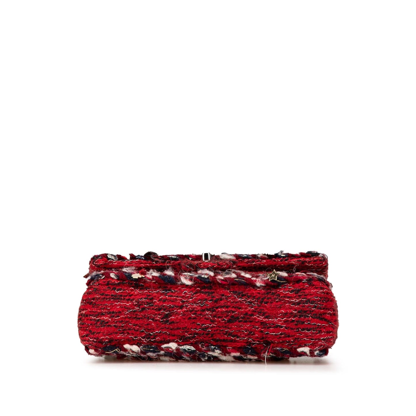 Chanel Tweed Braided Charms Double Flap Key Chain