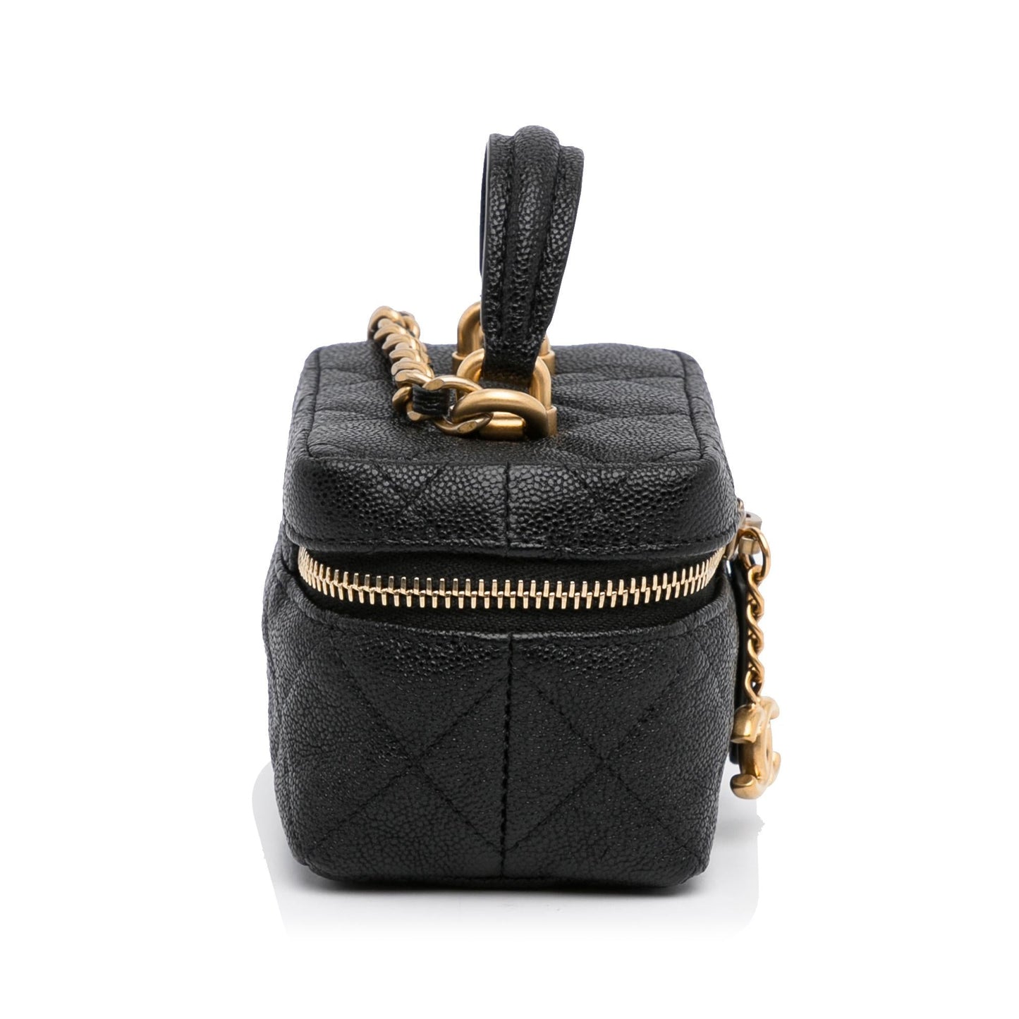 Chanel Micro Caviar Vanity Handbag Shg Hliw6X