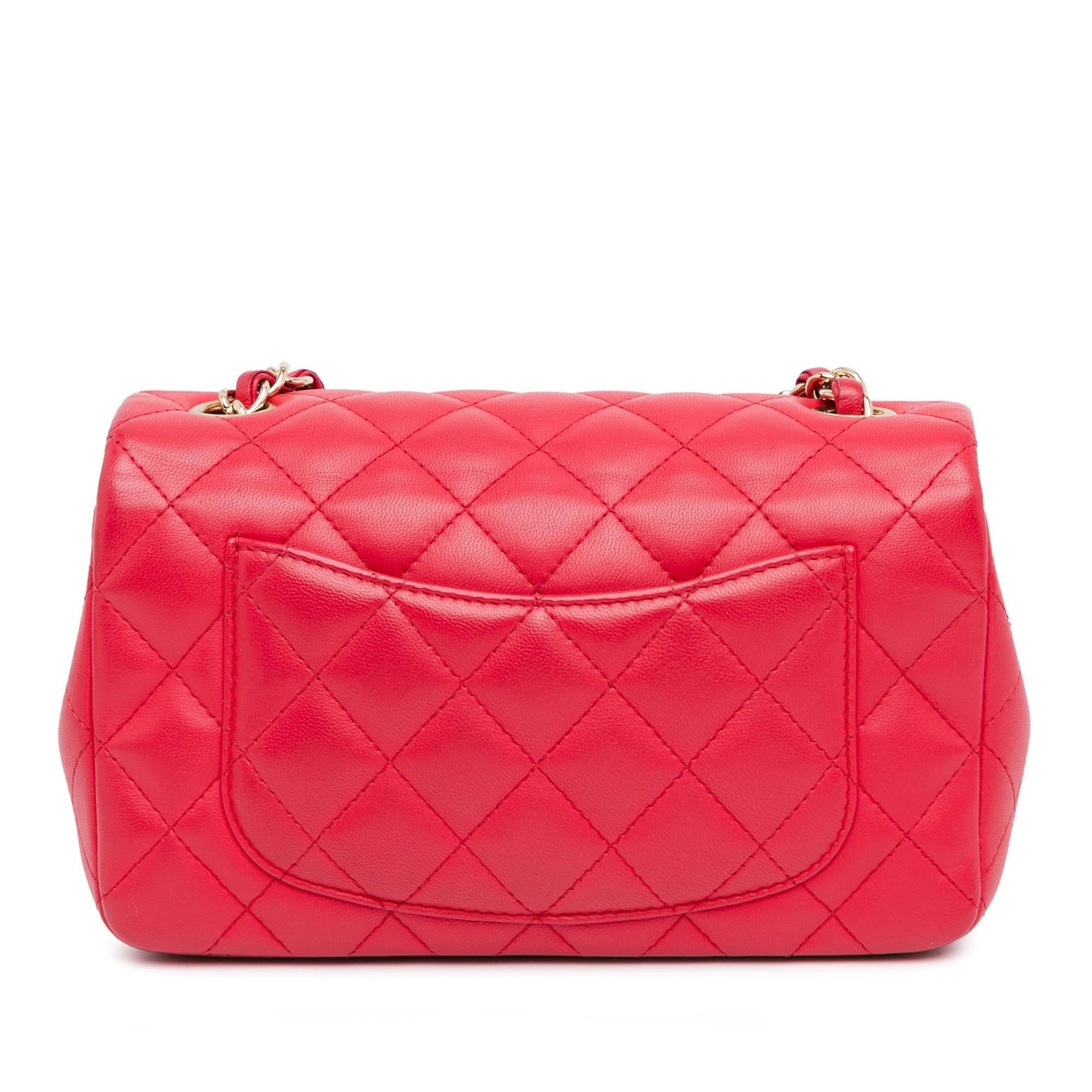 Chanel Rectangular Classic Lambskin Single Flap SHG-aMDNhD Mini Bag