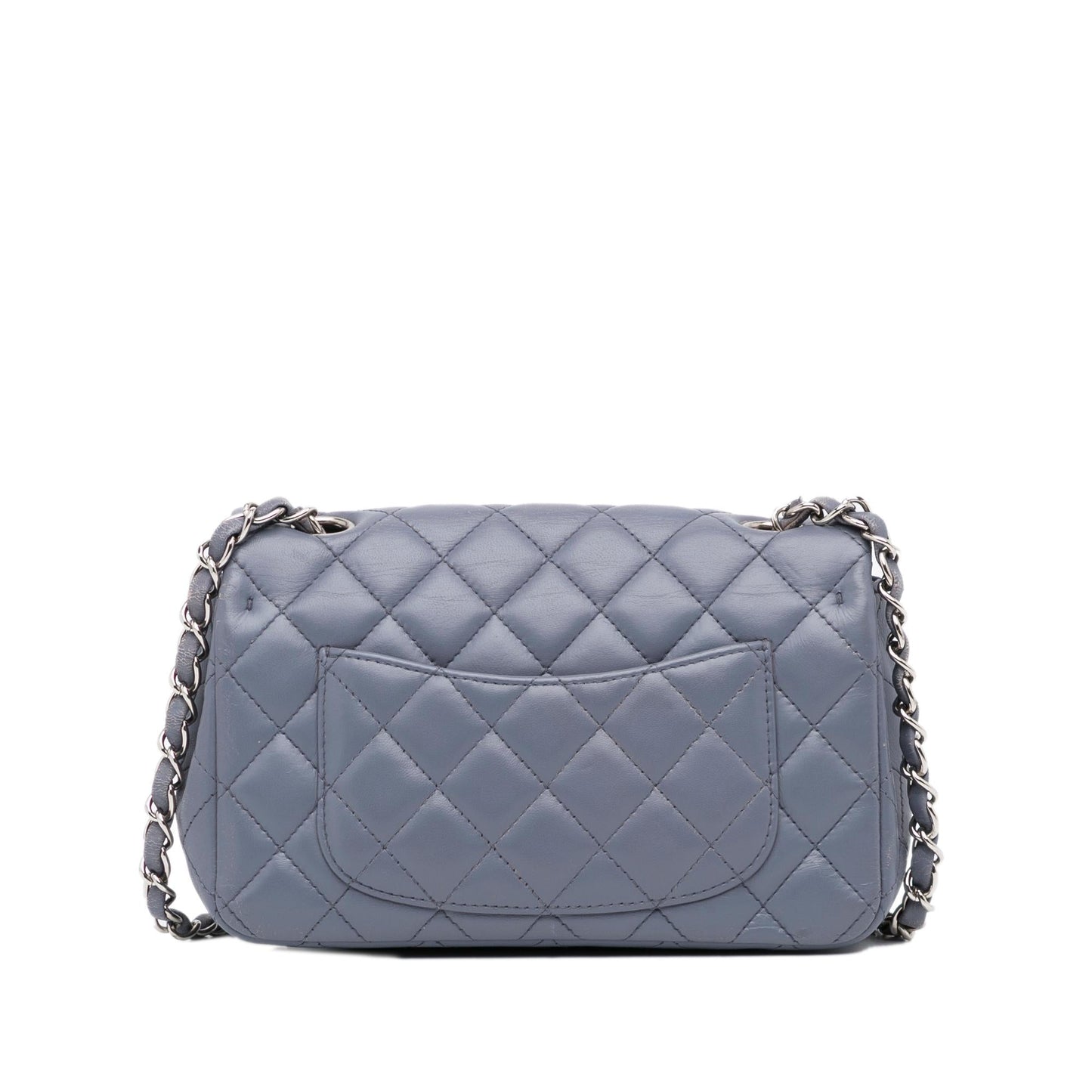 Chanel Rectangular Classic Lambskin Single Flap Handbag Denim Jewelry