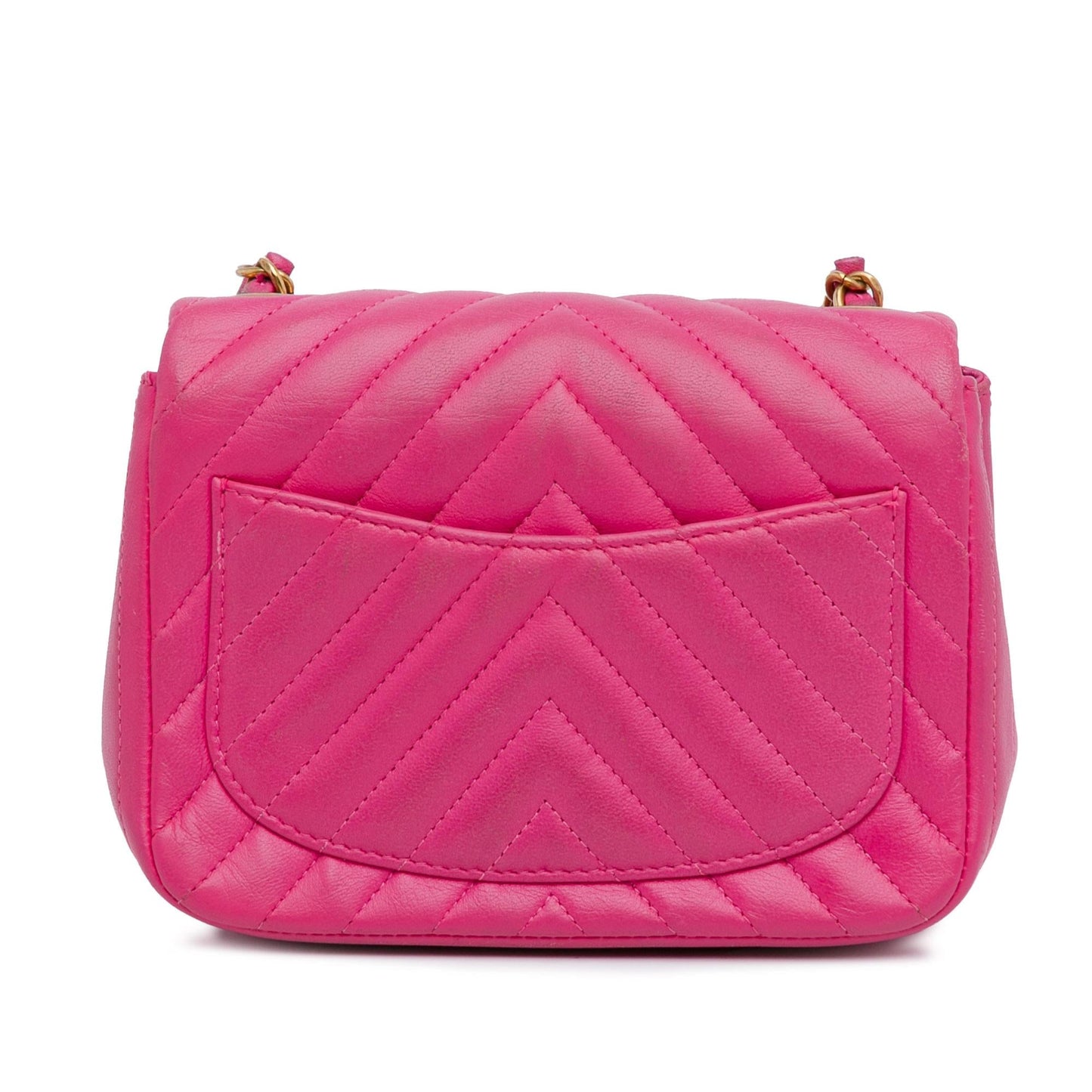 Chanel Square Classic Chevron Lambskin Flap SHG-j9k7Tq Mini Bag