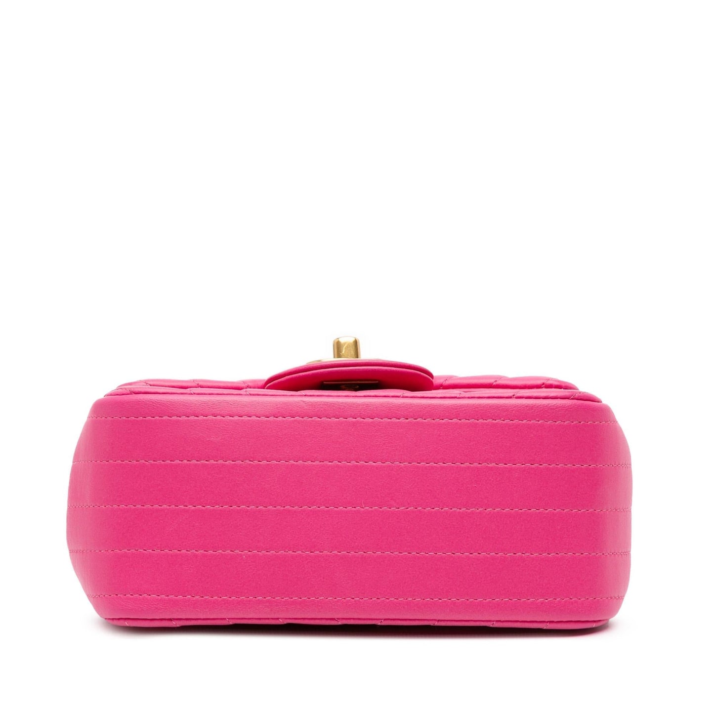 Chanel Square Classic Chevron Lambskin Single Flap Mini Bag Flap 3