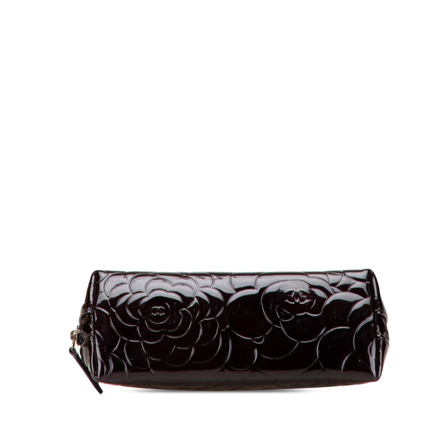 Chanel Patent Camellia Cosmetic Handbag