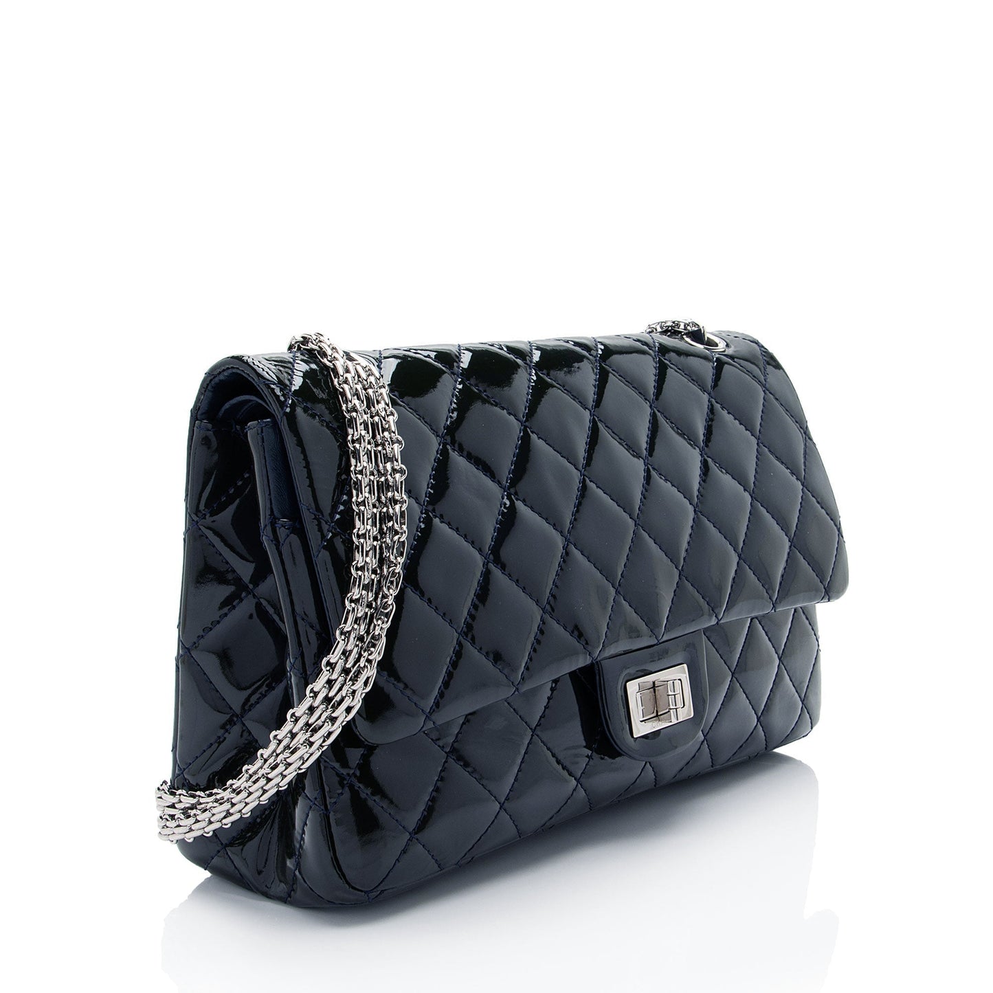 Chanel Patent Calfskin Reissue 227 Double Flap Leather Shoulder Bag