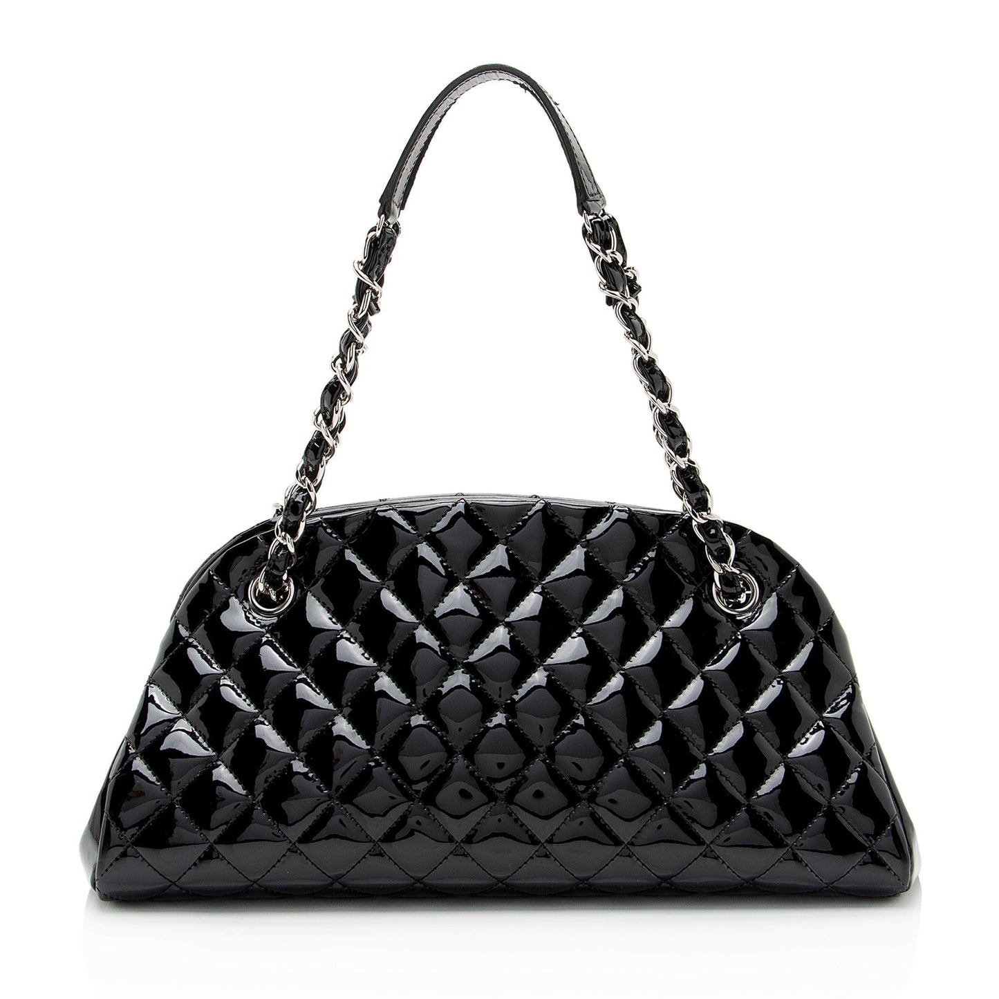 Chanel Patent Just Mademoiselle Bowler SHF-xTHbdI Leather Handbag