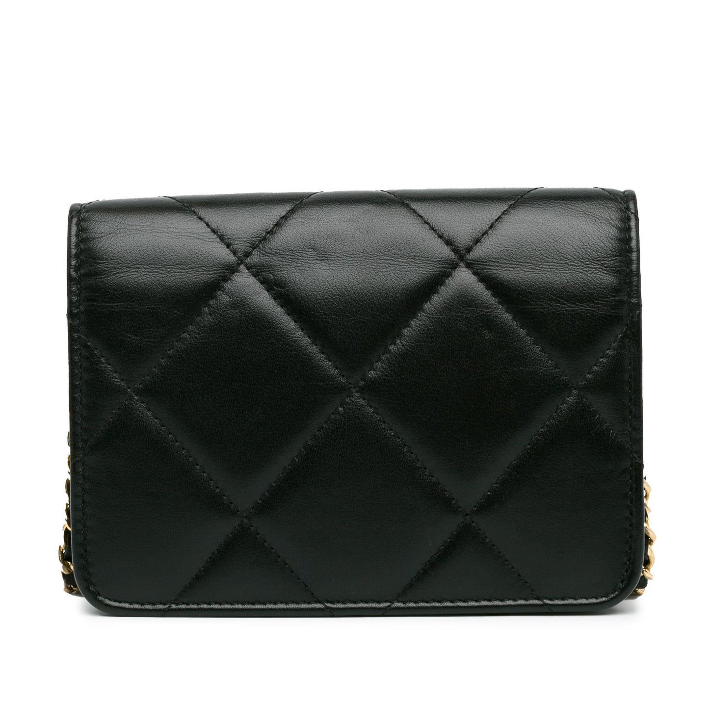 Chanel Quilted Calfskin Strass Flap SHG-NLlIcy Clutch Bag