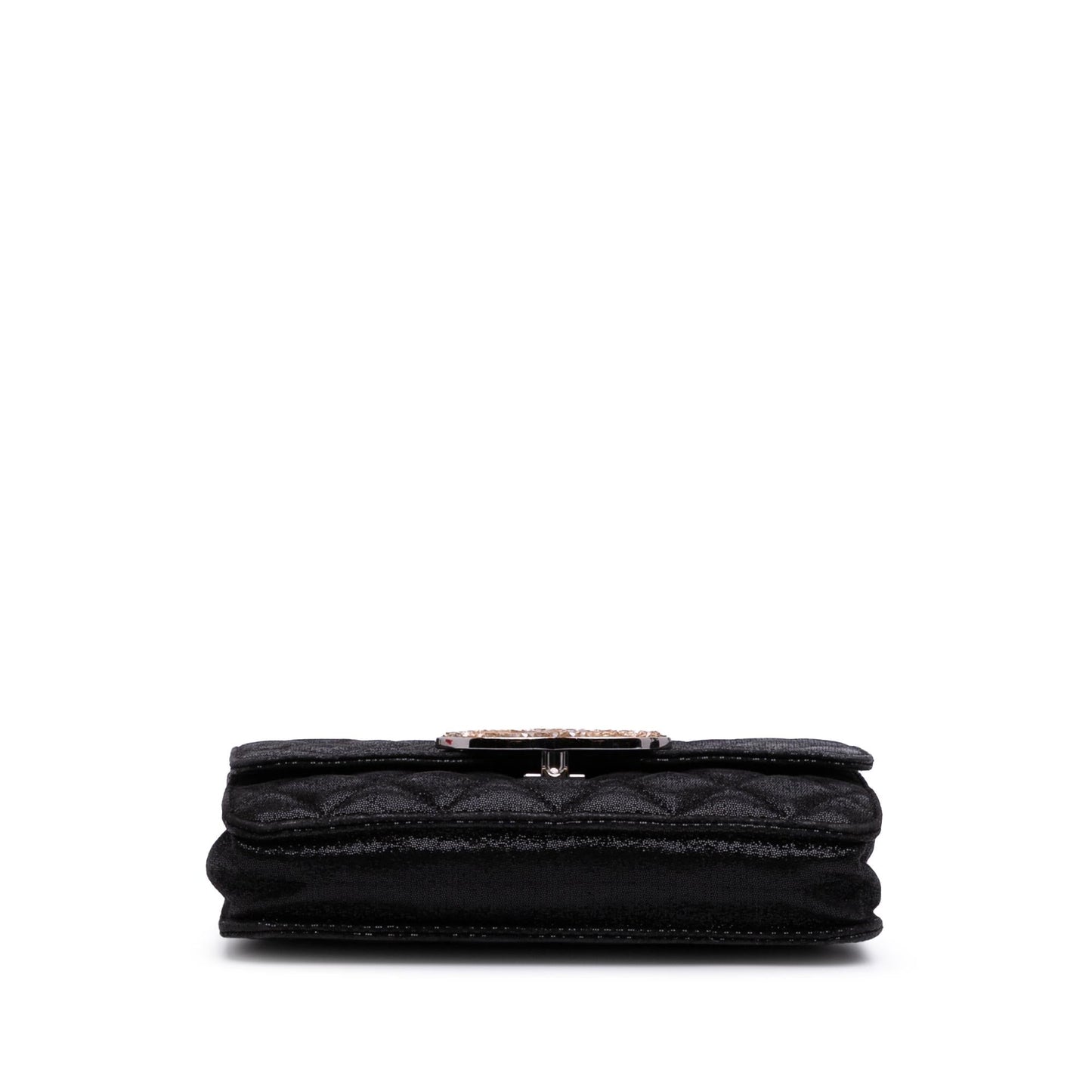 Chanel Sequined Goatskin CC Crystal On Wallet Case Chain 1