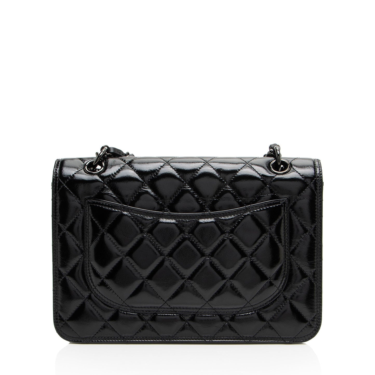 Chanel Shiny Crumpled Calfskin So Double You Black Shoulder Bag