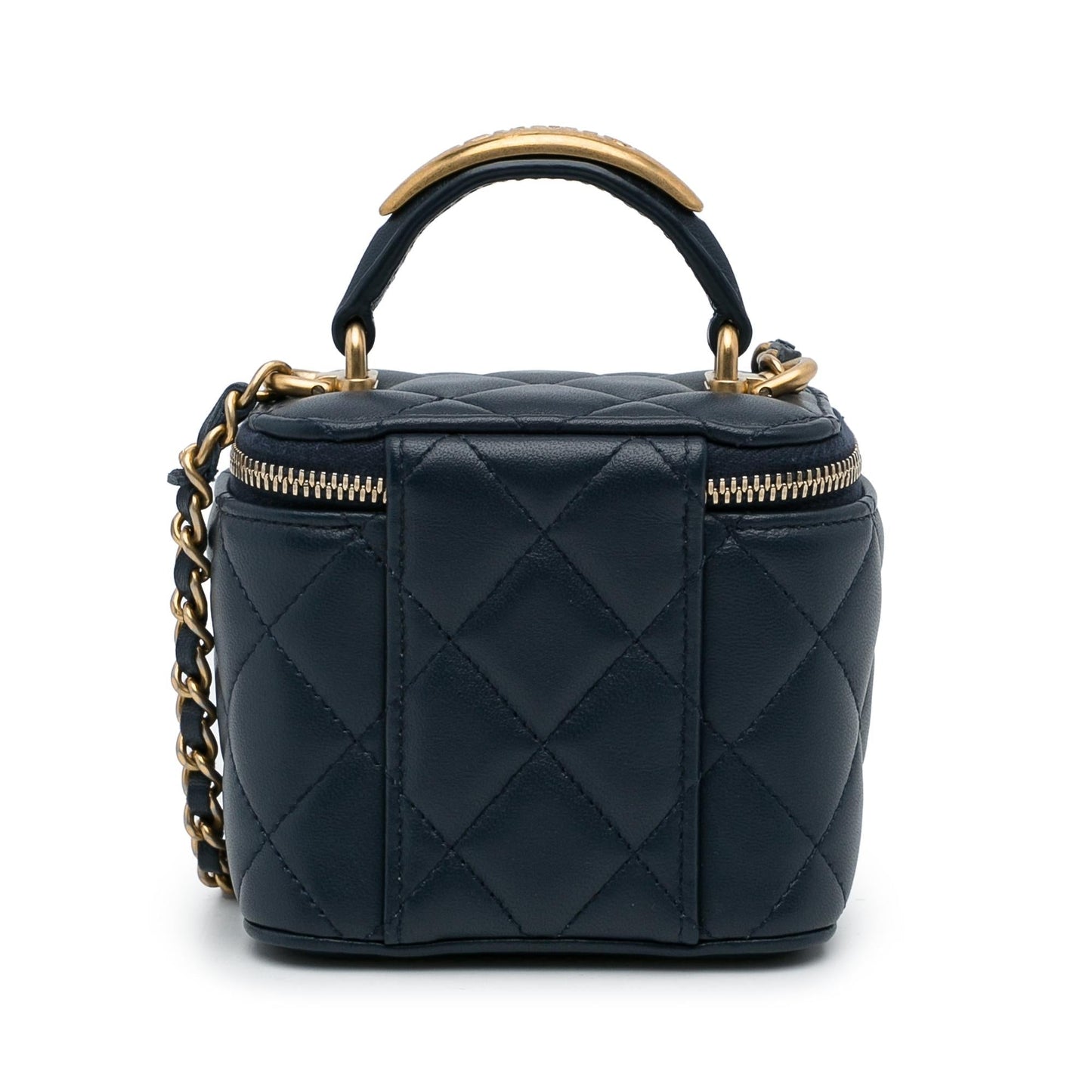 Chanel Lambskin Top Handle Vanity Small Handbag