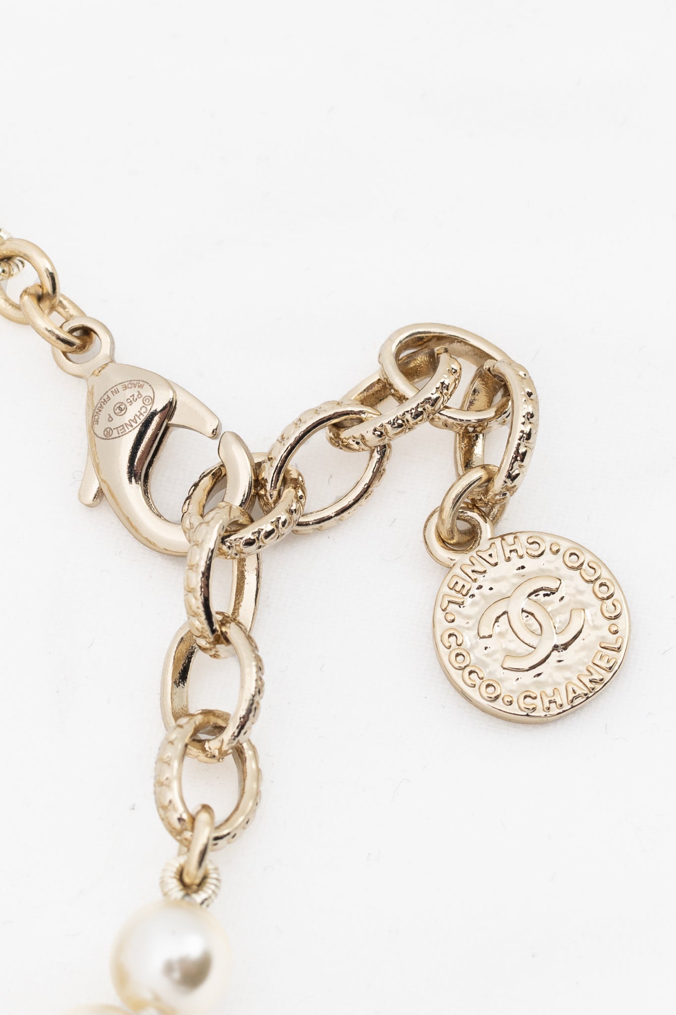 Chanel 100 Anniversary Ivory Pearl & Gold-Tone CC-Logo Long Station Necklace