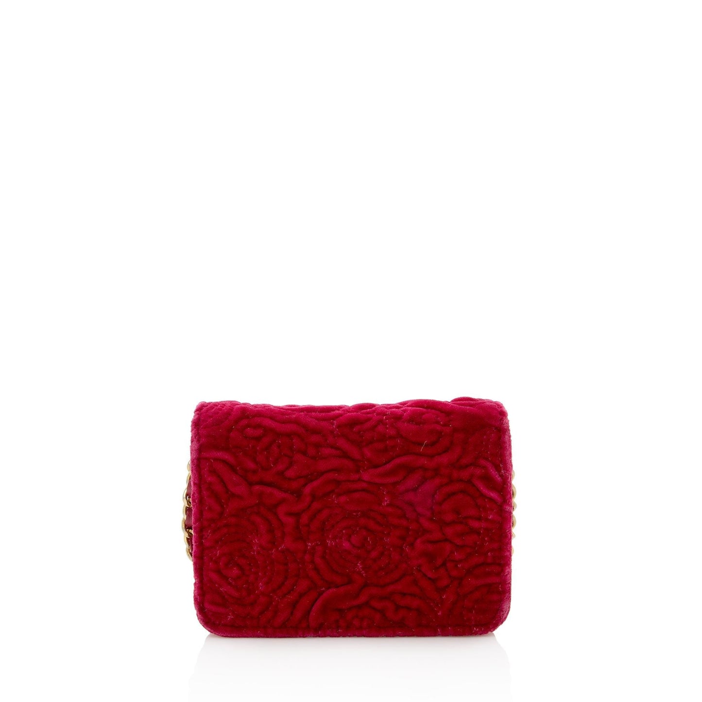 Chanel Velvet Camellia Flap Coin Purse on Wallet Case