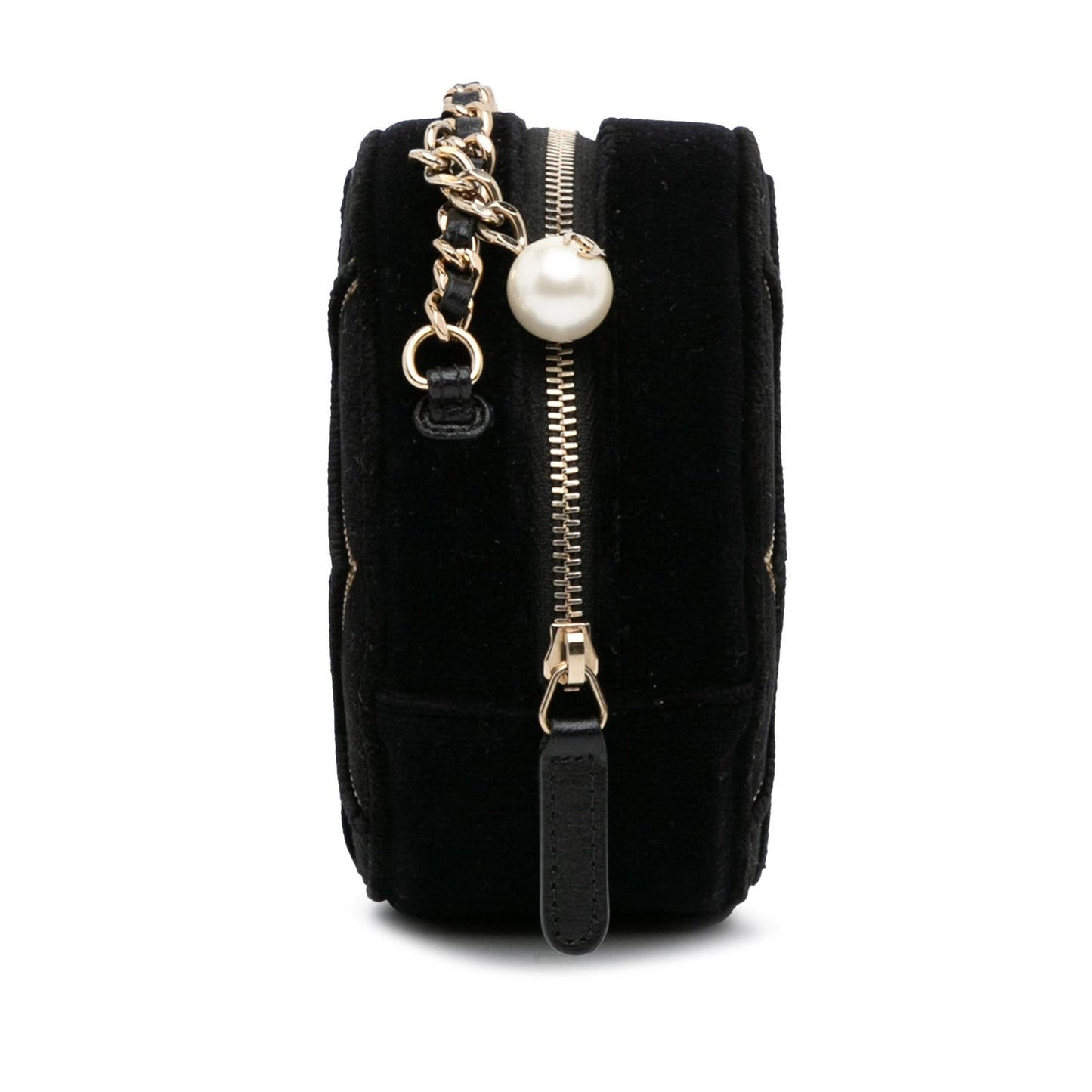 Chanel Velvet Pearl Sequin Round Crossbody Bag