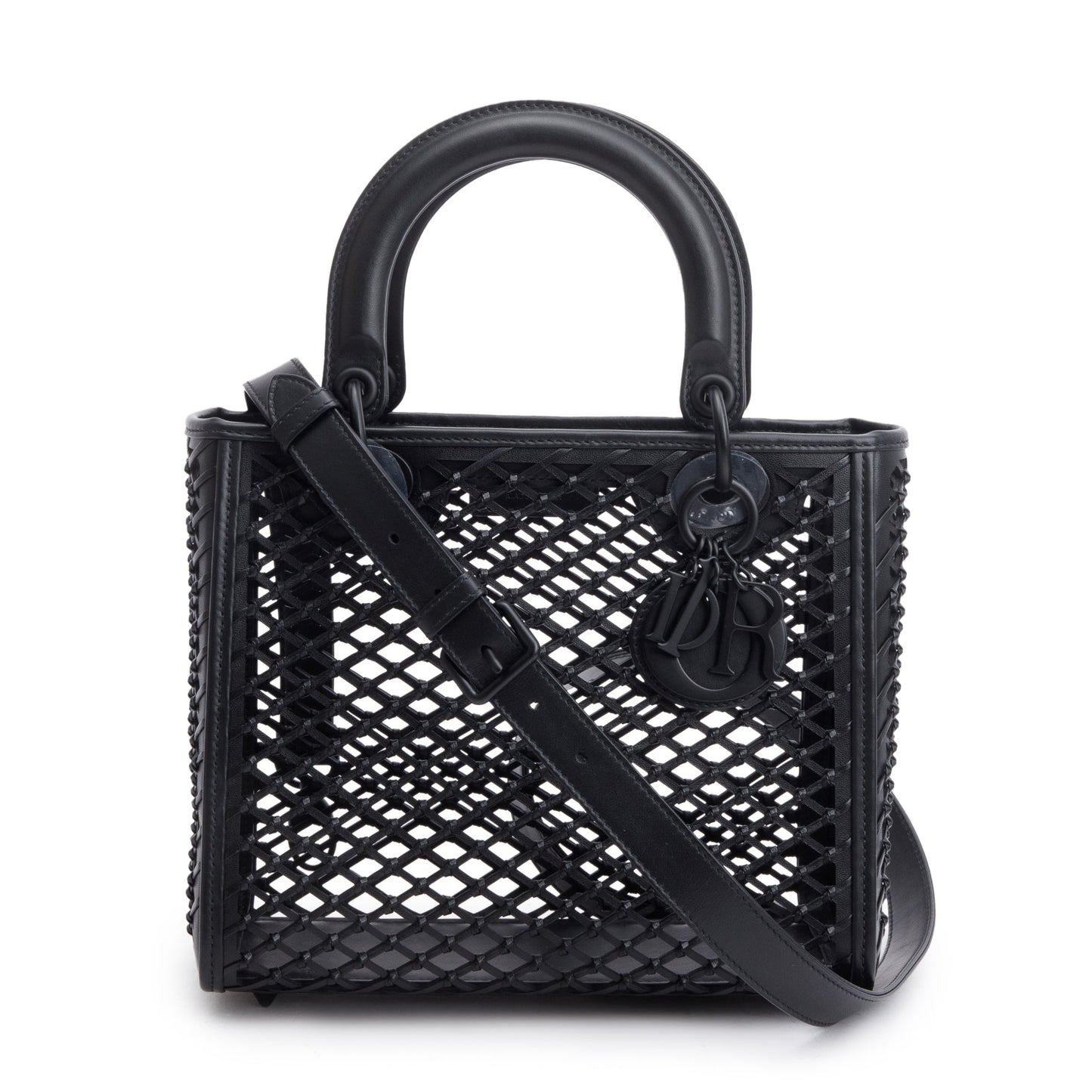 Dior Christian So Lady Bag Leather Black Travel Bag