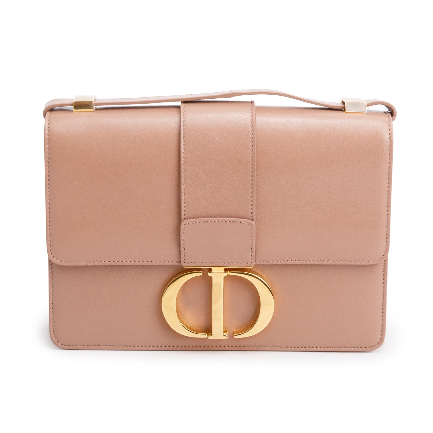 Dior Christian Box Montaigne Bag Leather Beige Travel Bag