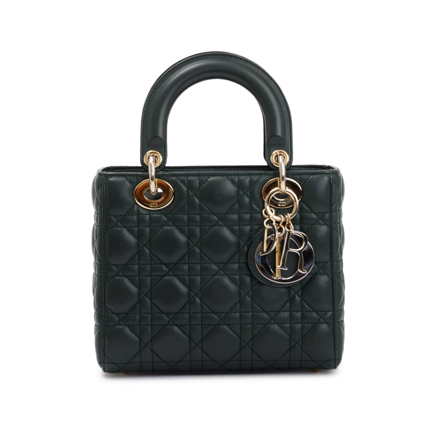 Dior Christian Cannage Lambskin Lady My Abc Bag Leather Green Travel Bag