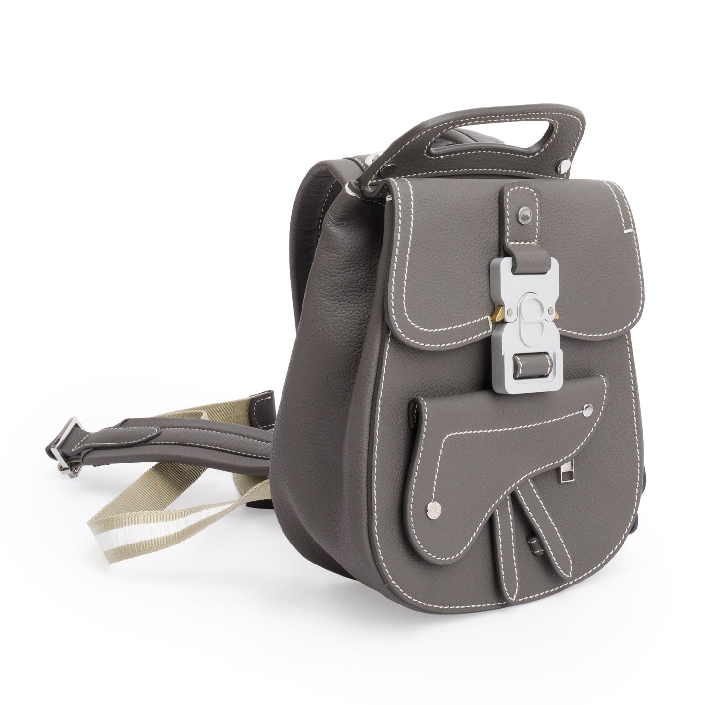 Dior Christian Grey Gallop Backpack Handbag Leather Mini