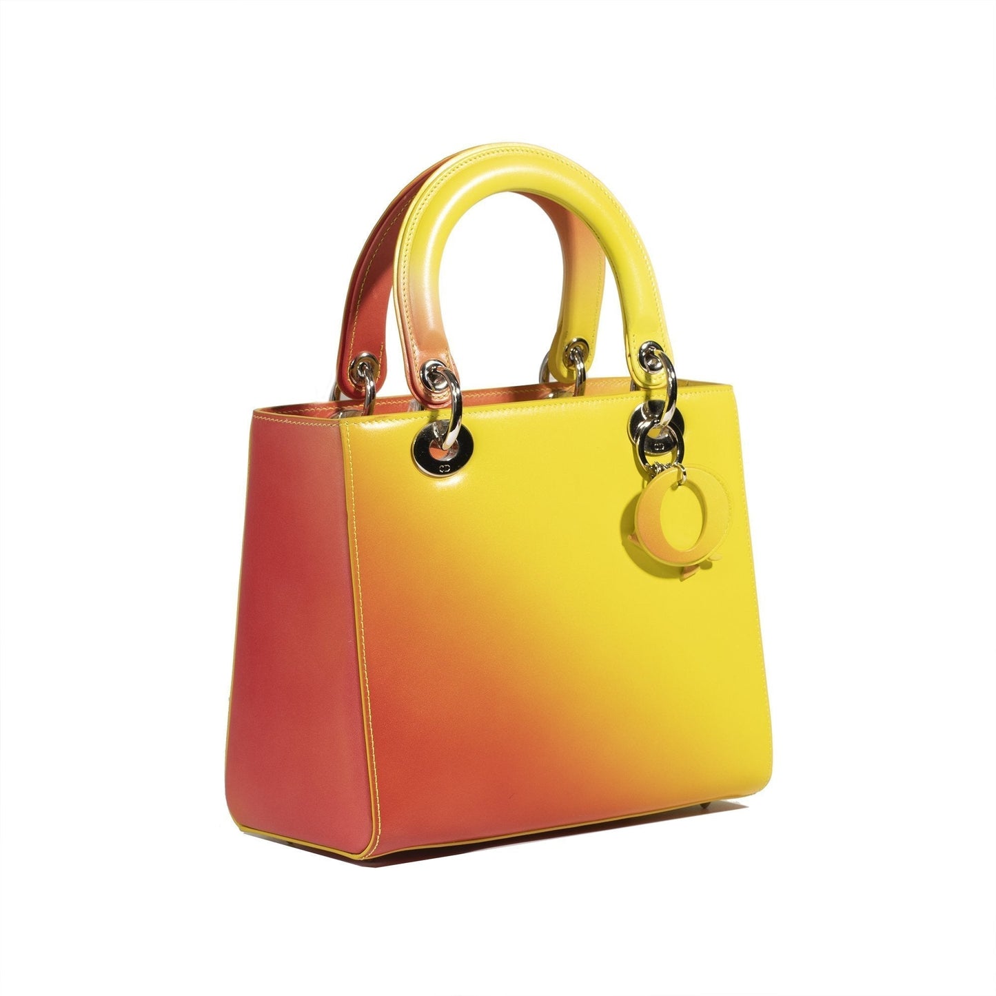 Dior Christian Ombre Lady Bag Leather Medium Travel Bag