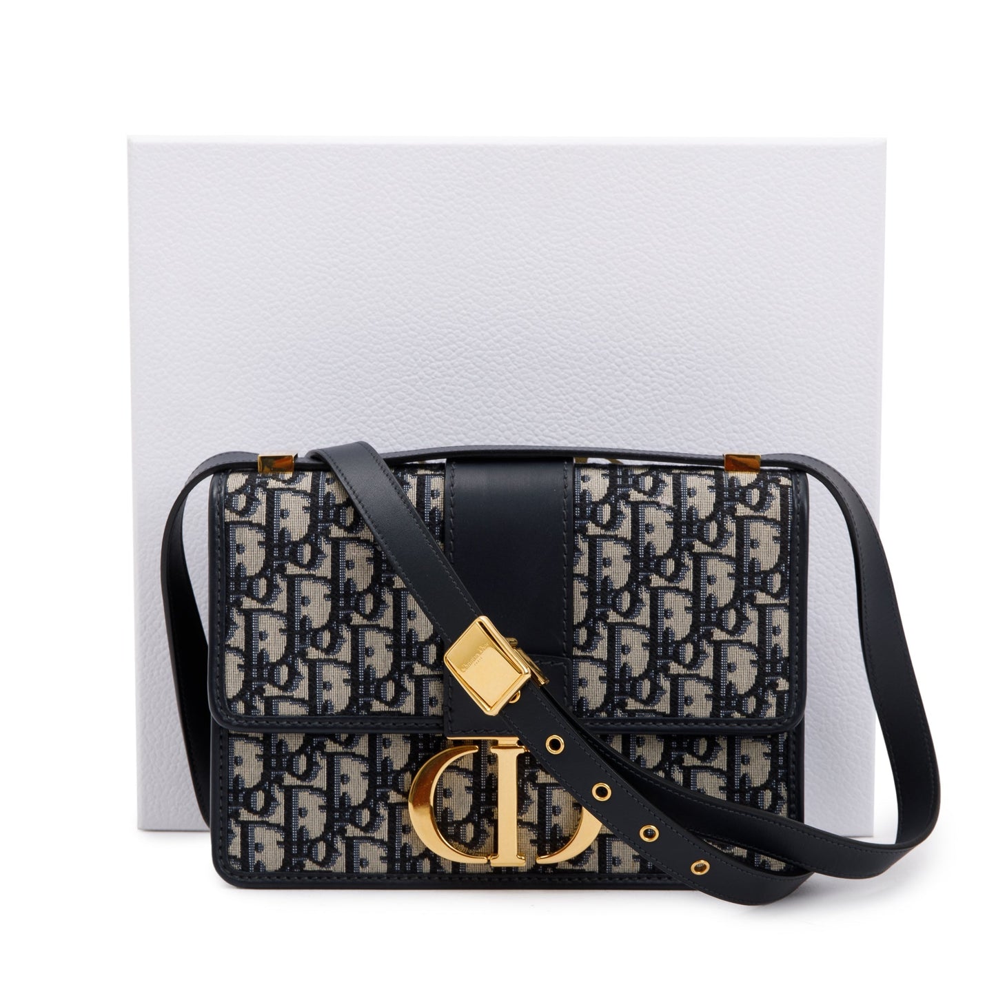 Dior Christian Navy Oblique Montaigne Bag Travel Bag