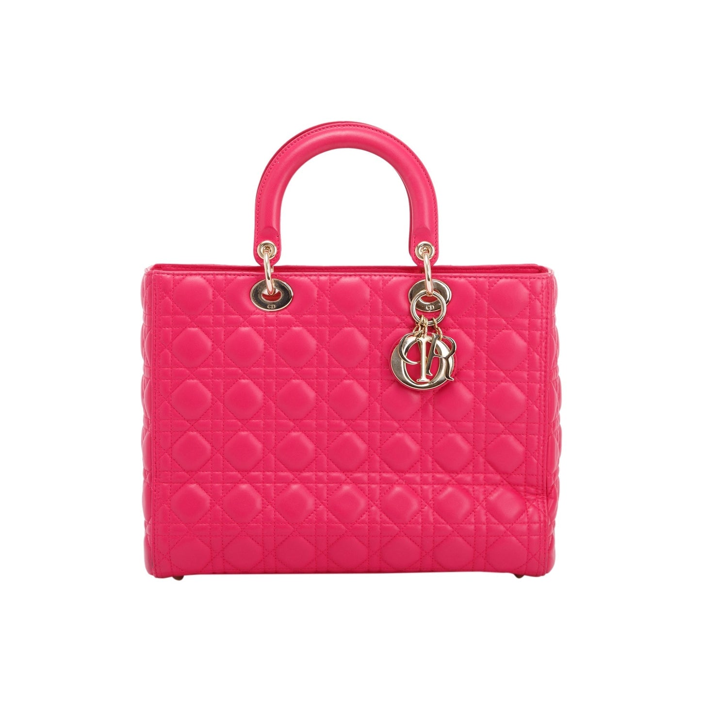 Dior Christian Cannage Lady Bag Pink Large Travel Bag