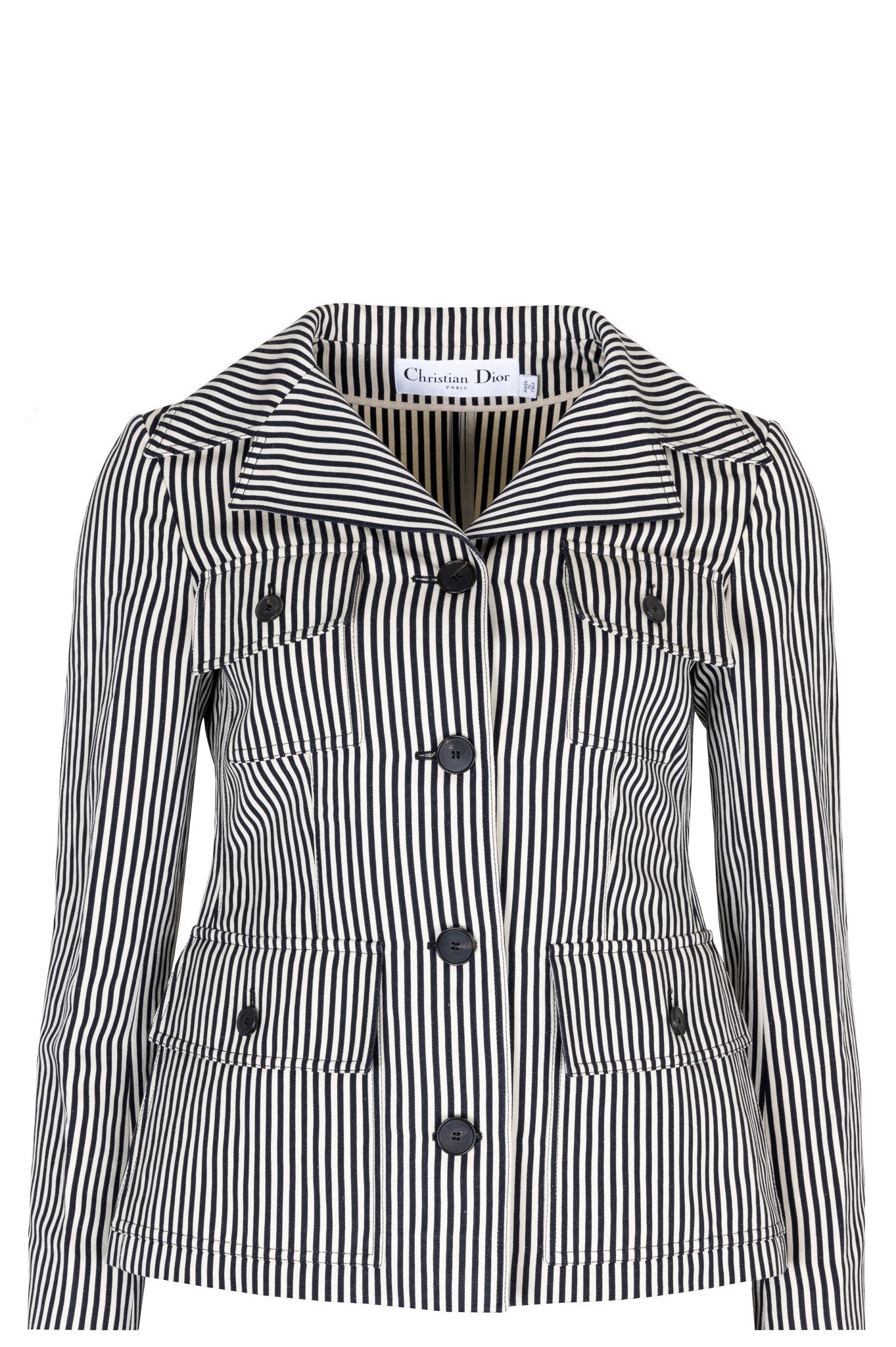 Dior Jacket Striped Black White Handbag