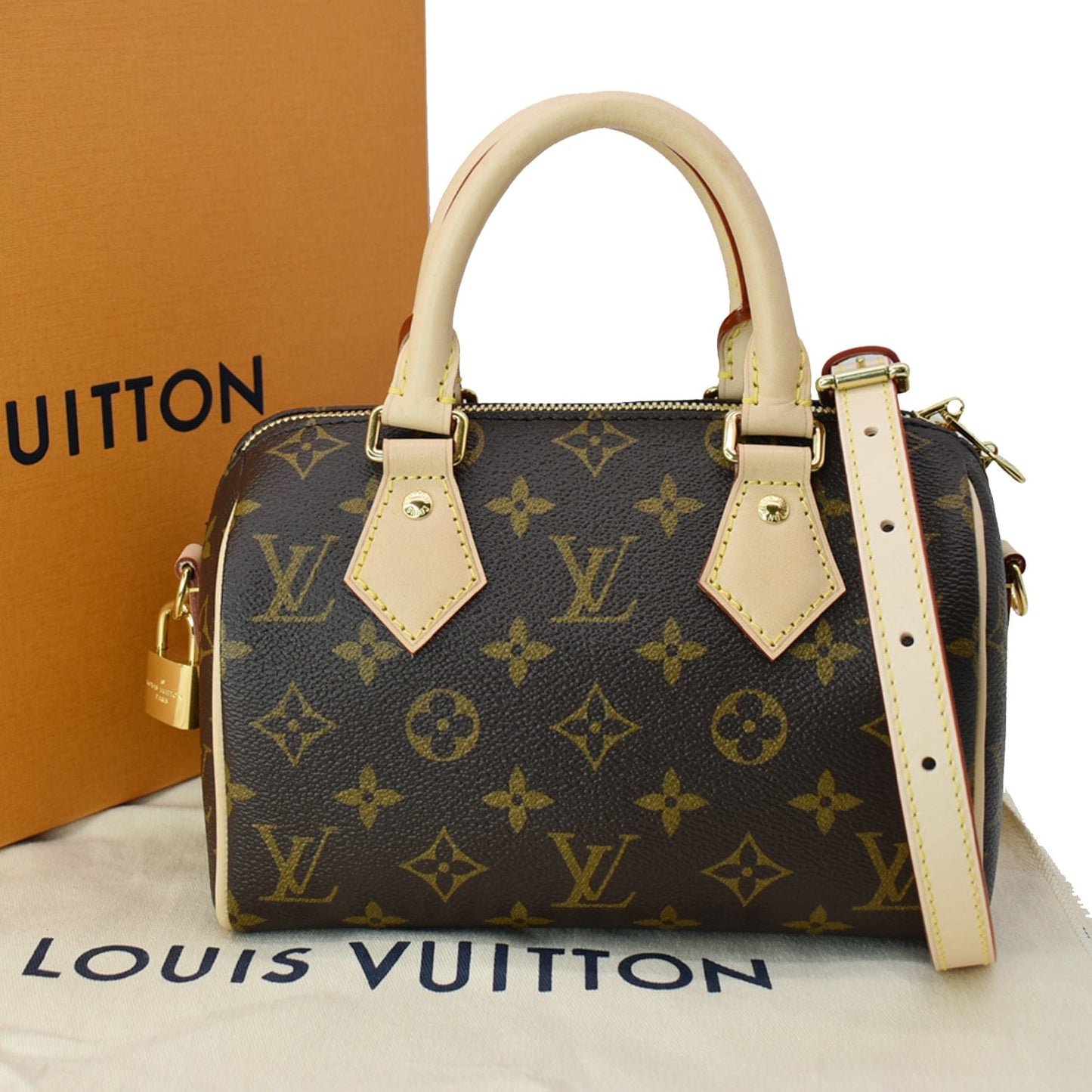 Louis Speedy Bandouliere Crossbody Bag Canvas Monogram