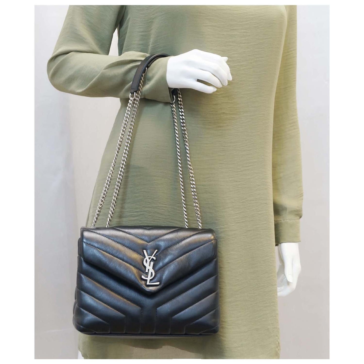 Saint Loulou Calfskin Shoulder Bag Matelasse Monogram
