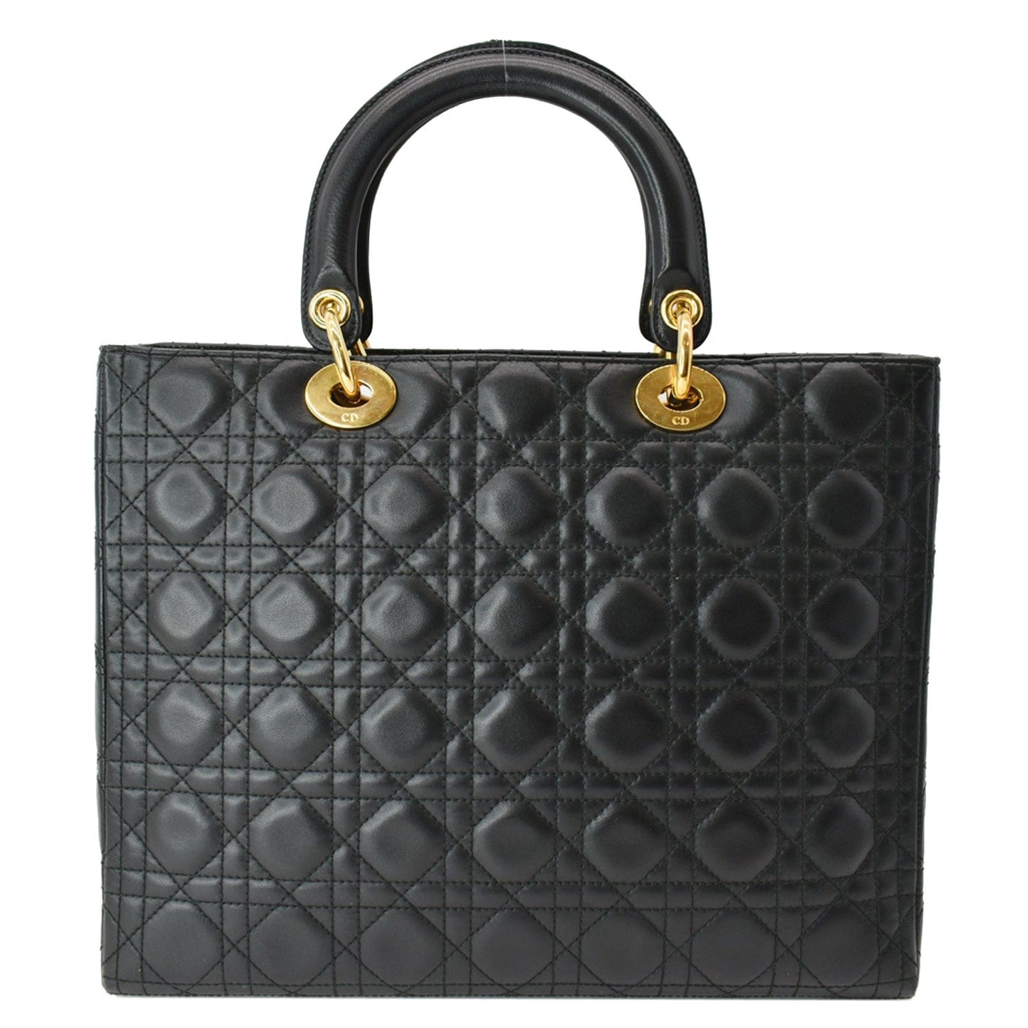 Dior Lady Cannage Shoulder Bag Black Large