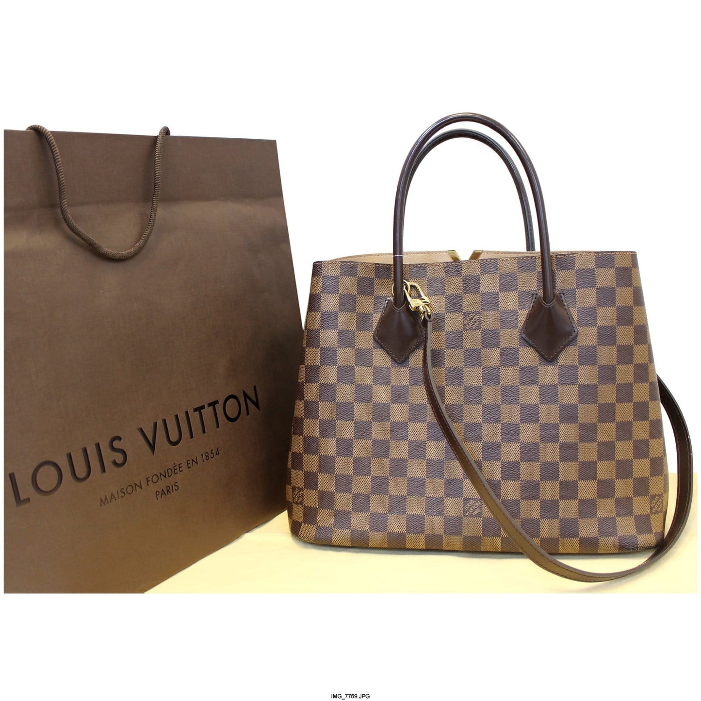 Louis Kensington Damier Ebene Shoulder Handbag Shoulder Bag