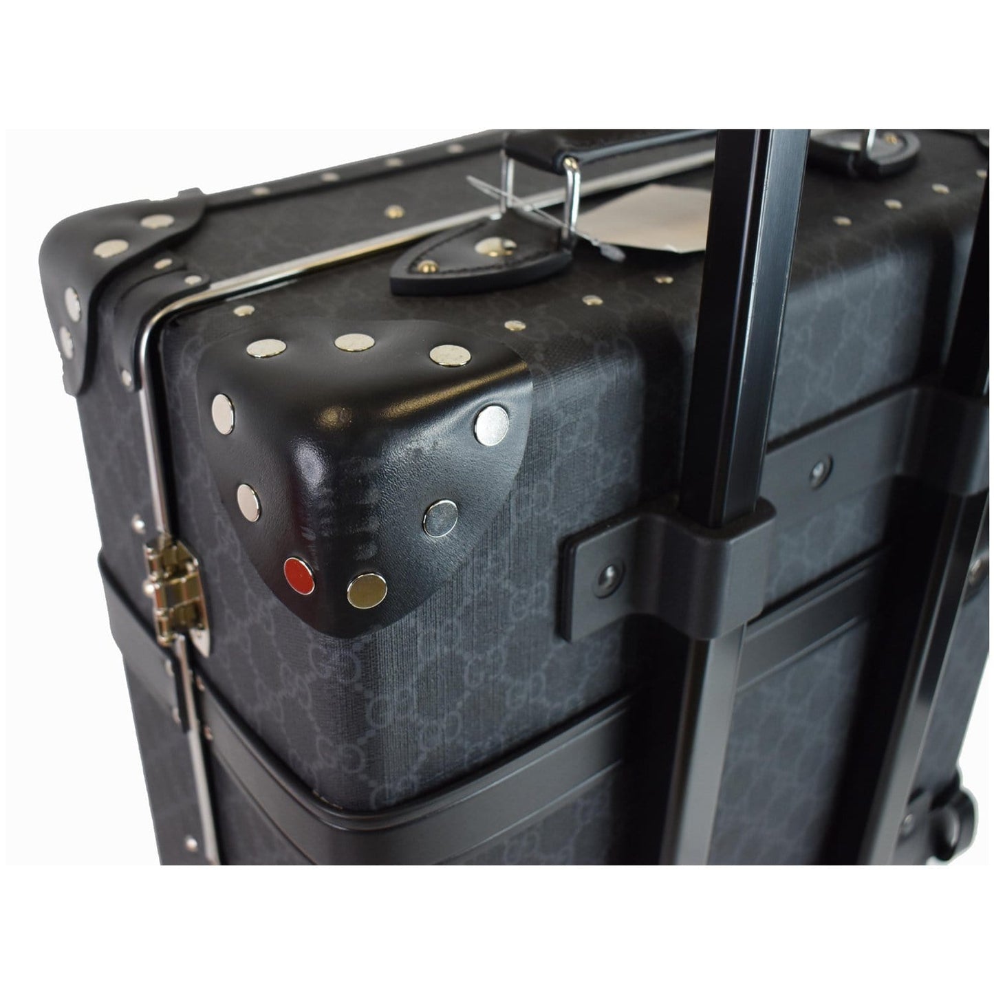 Gucci Globe Trotter Rolling Suitcase Luggage Travel Bag Black Medium