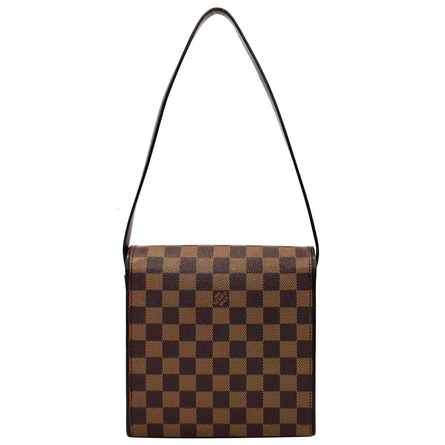 Louis Tribeca Damier Ebene Shoulder Bag Brown Mini