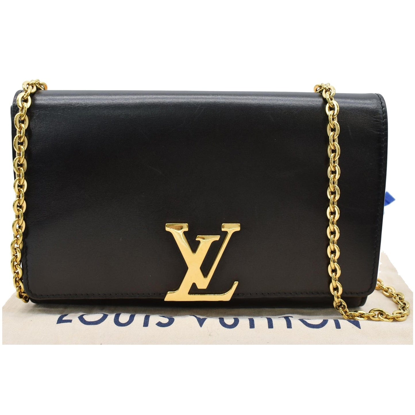 Louis Louise Gm Shoulder Bag Leather Black