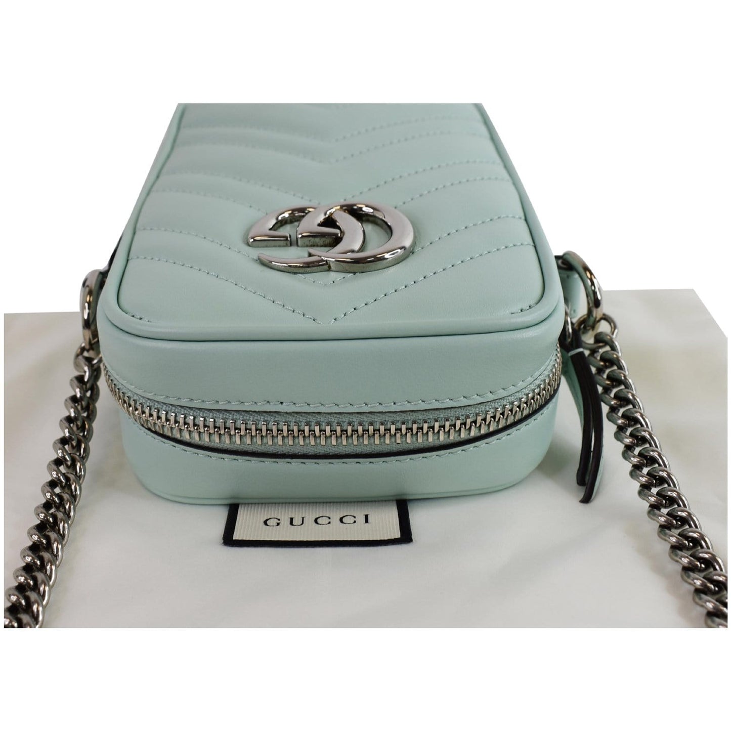Gucci Marmont Corssbody Bag Mint Leather Matelasse Crossbody Bag