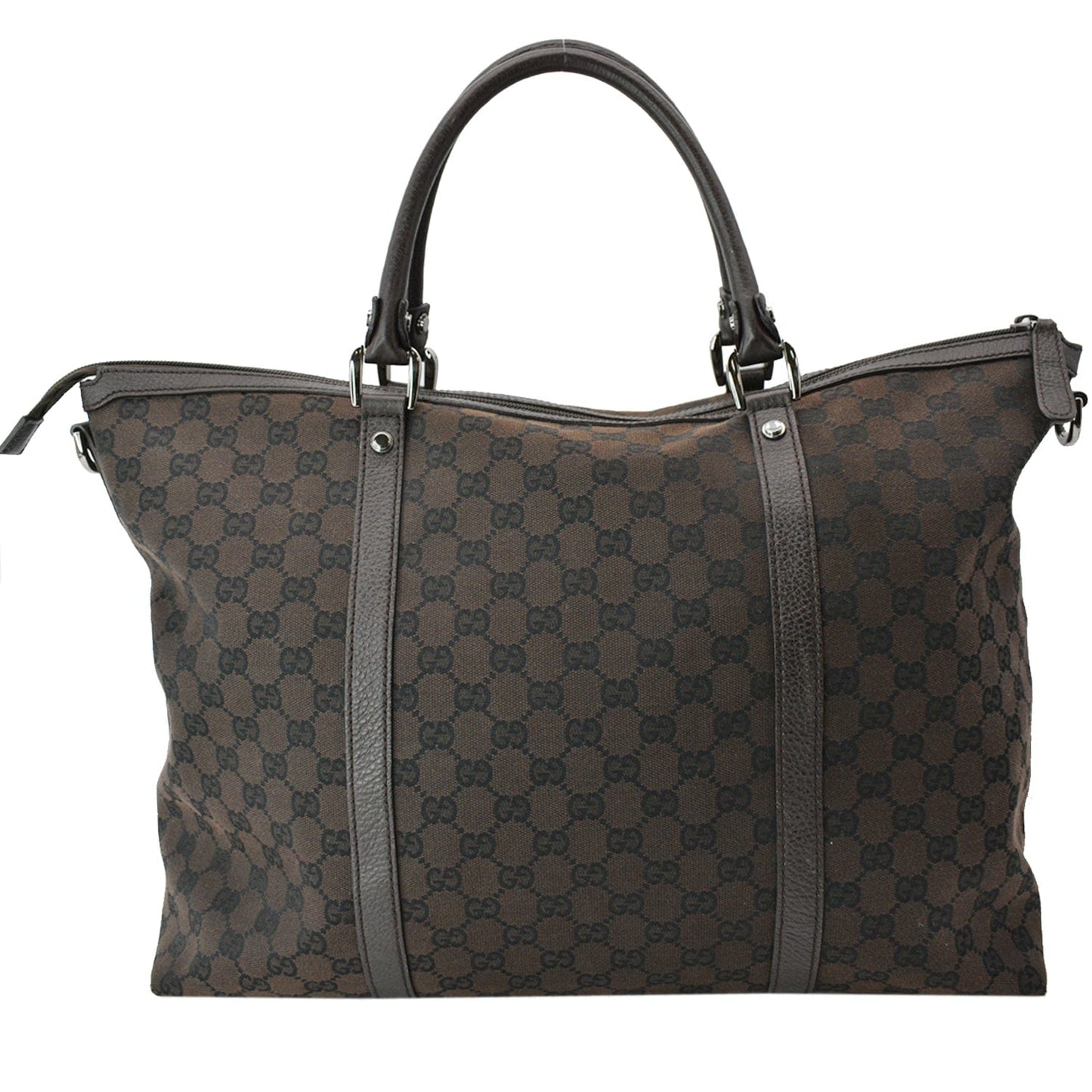 Gucci ssima Tote Leather Canvas Tote Bag