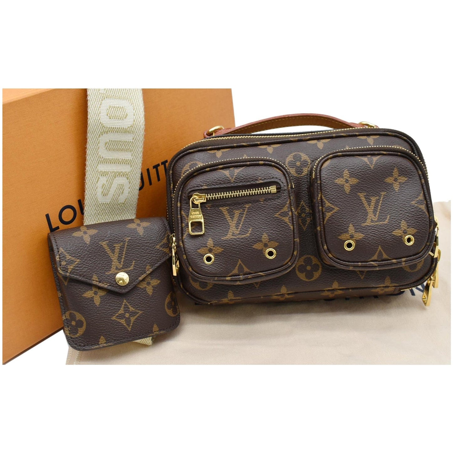 Louis Utility Crossbody Bag Canvas Monogram