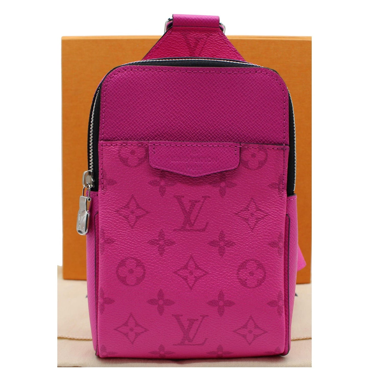 Louis Outdoor Sling Taigarama Crossbody Bag Fuchsia