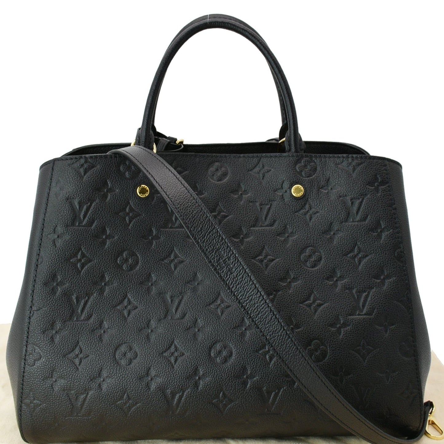 Louis Montaigne Gm Empreinte Shoulder Bag Leather Black